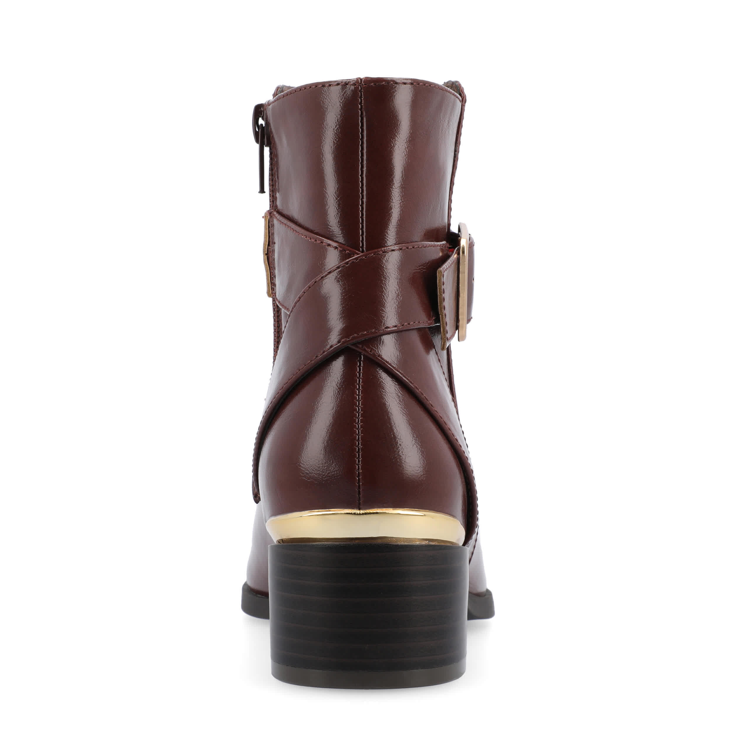 JOURNEE COLLECTION-WOMENS ELLEY BOOTIE-BROWN & 