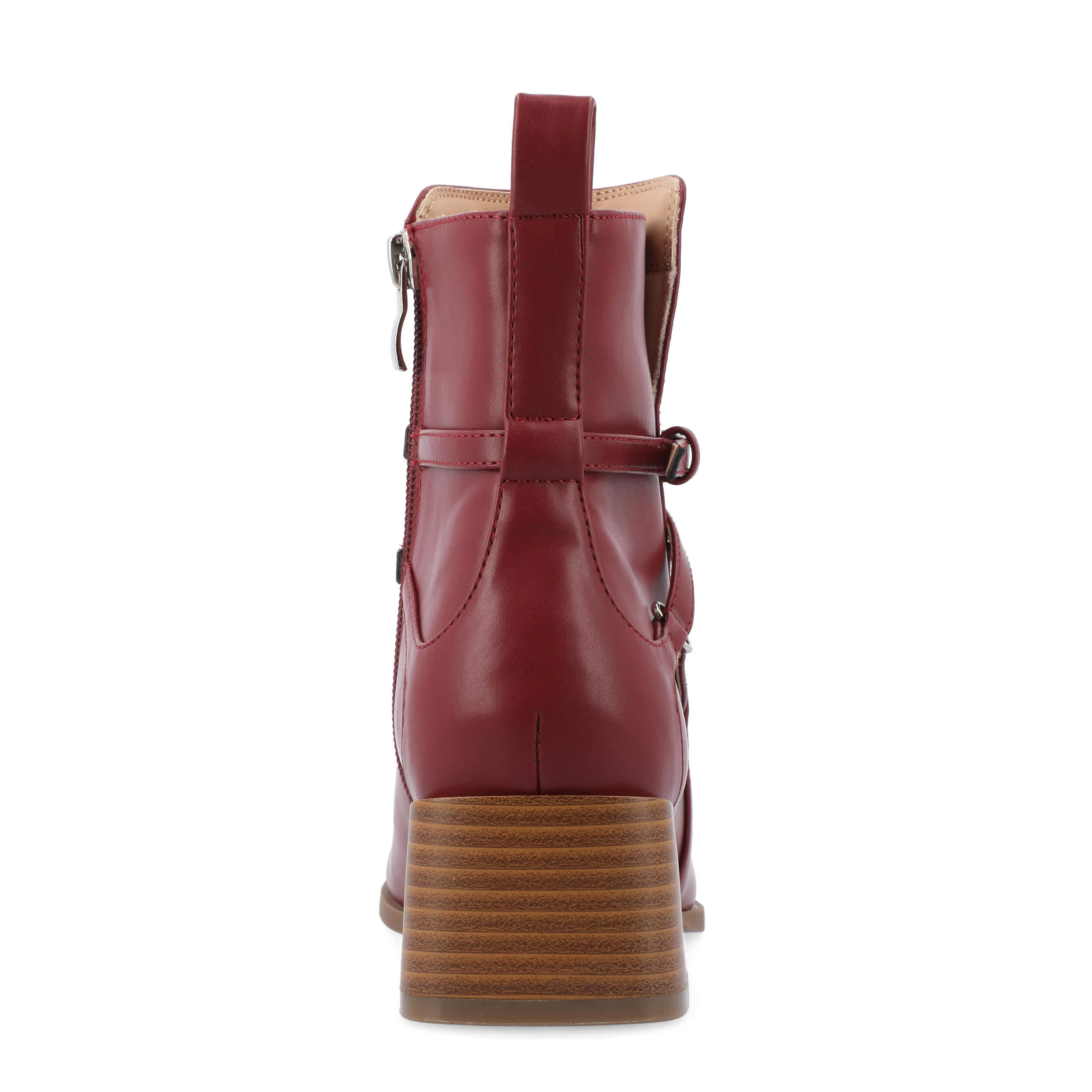 JOURNEE COLLECTION-WOMENS ESTELLE WIDE BOOTIE-WINE & 