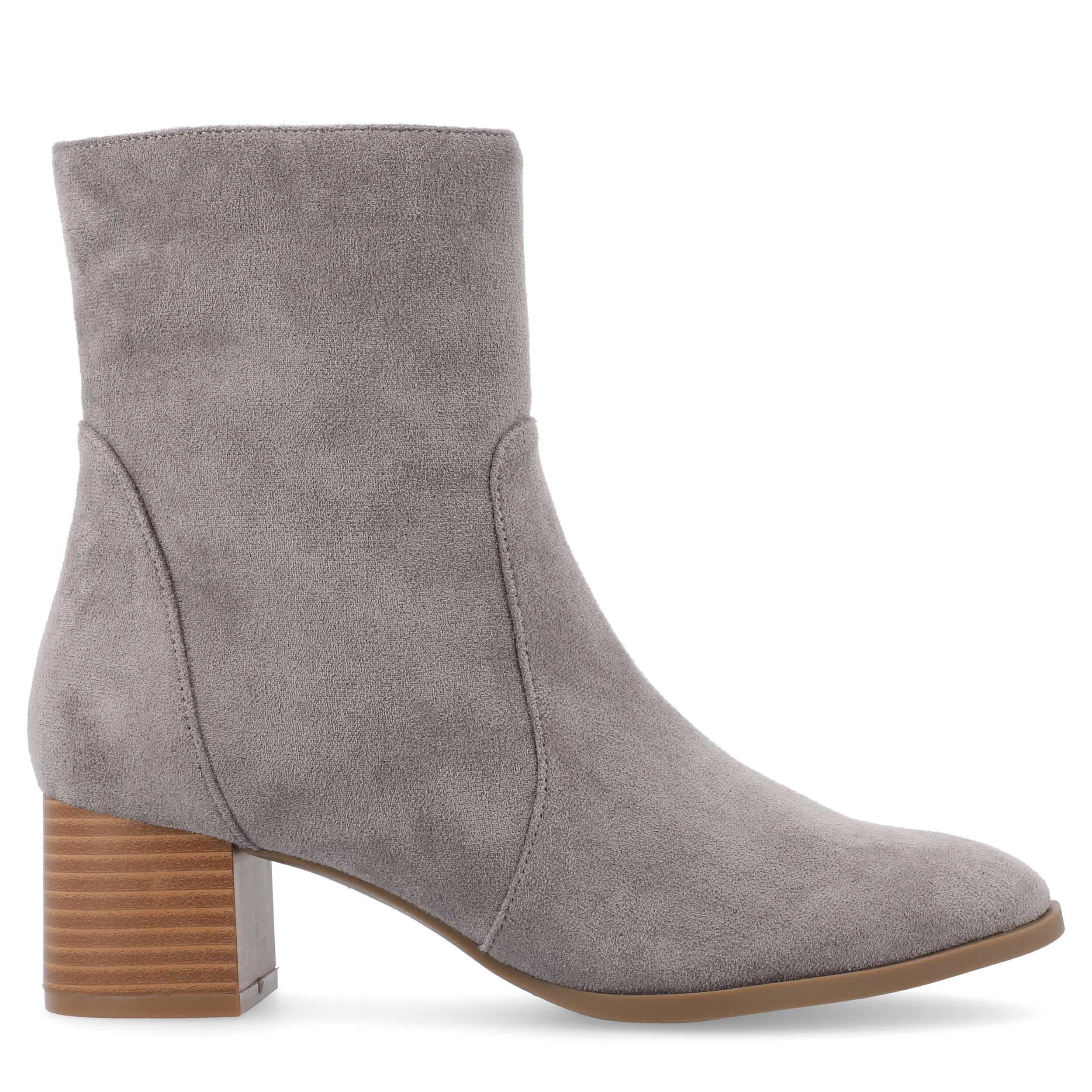 JOURNEE COLLECTION-WOMENS HAYVEN BOOTIE-GREY & 