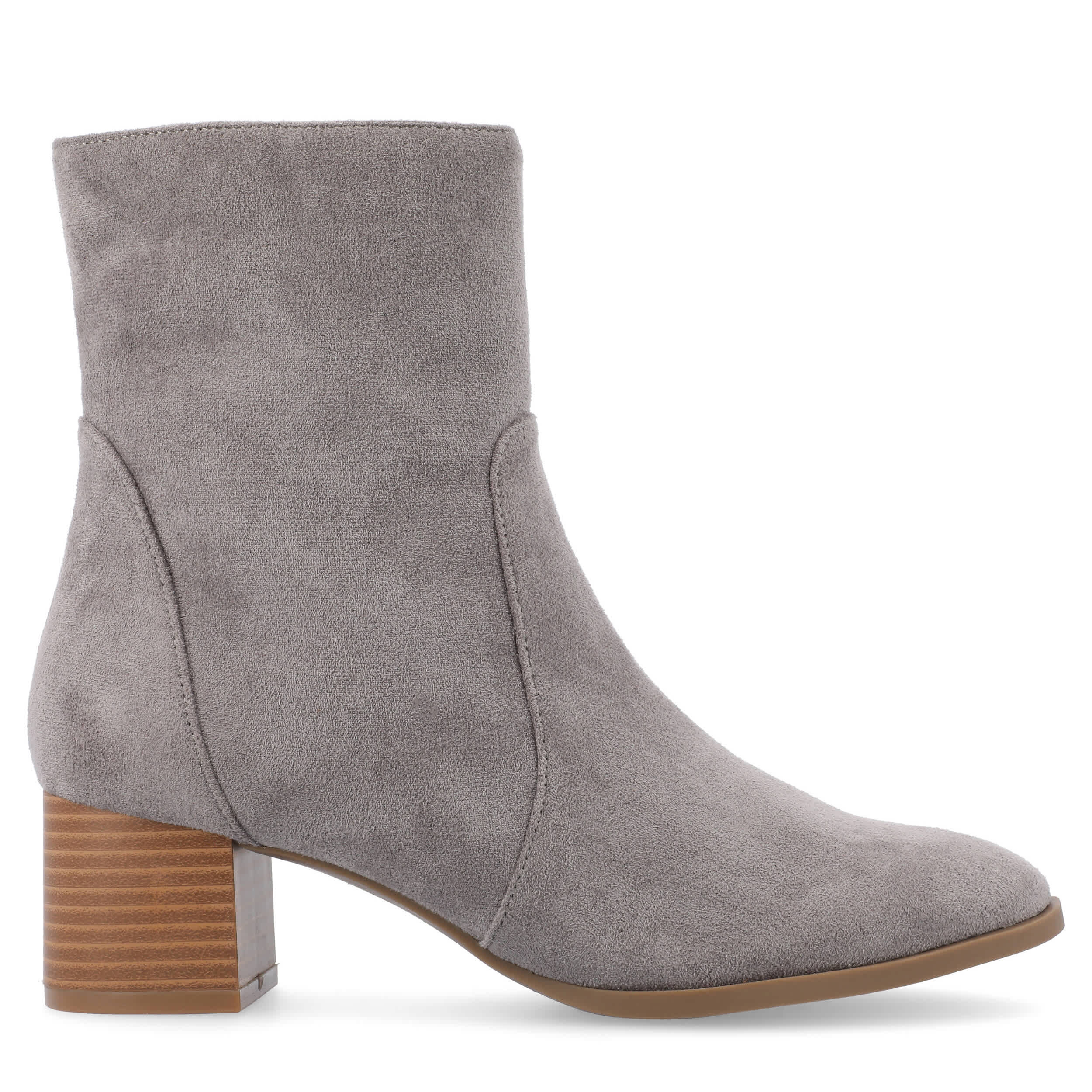 JOURNEE COLLECTION-WOMENS HAYVEN WIDE BOOTIE-GREY & 