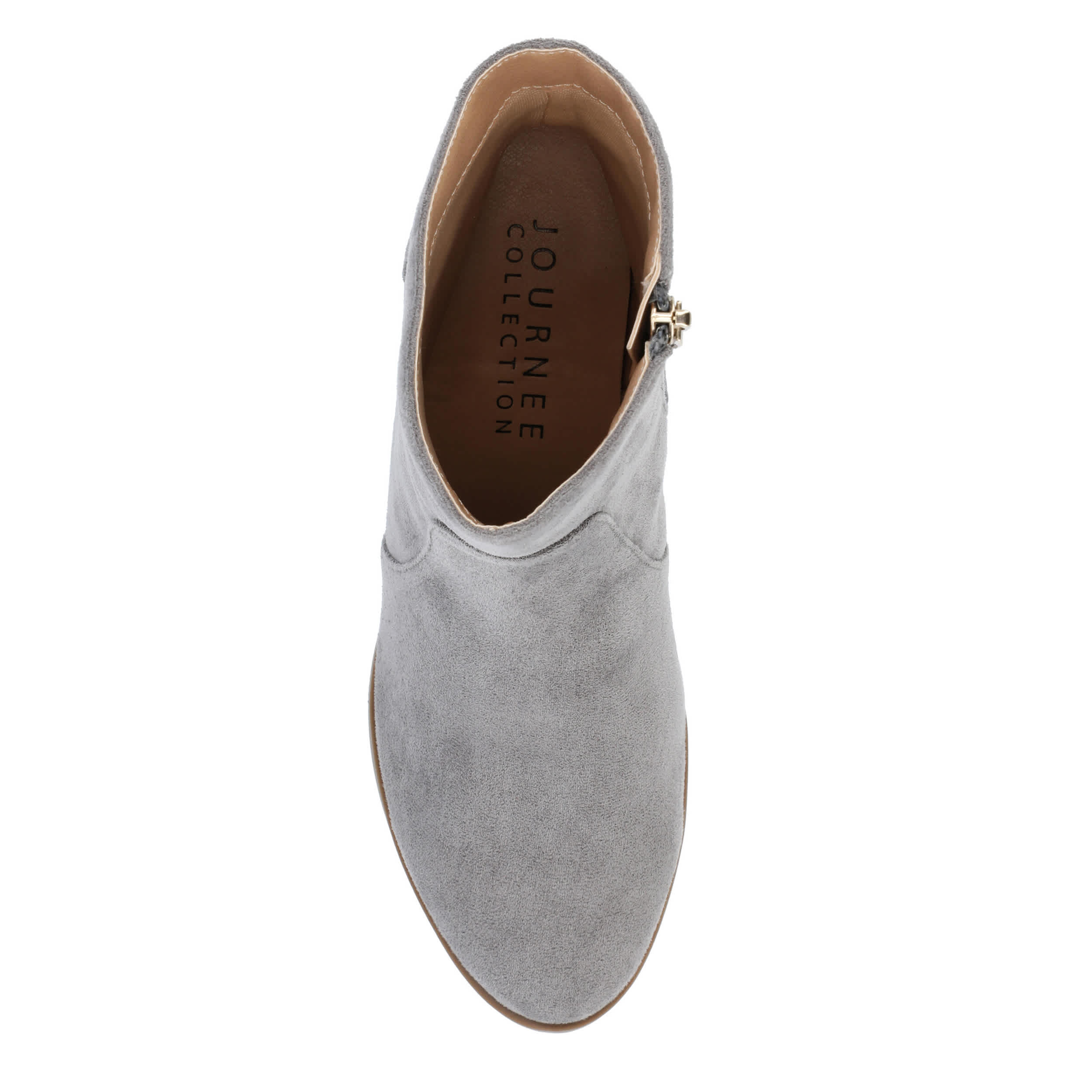 JOURNEE COLLECTION-WOMENS HAYVEN WIDE BOOTIE-GREY & 