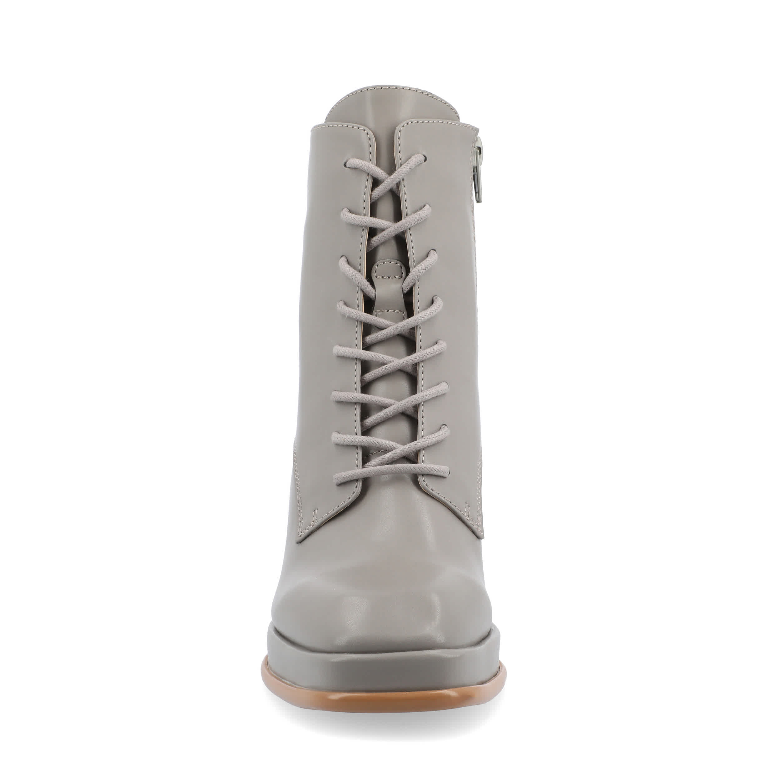 JOURNEE COLLECTION-WOMENS KALINDI LACE UP BOOT-GREY & 