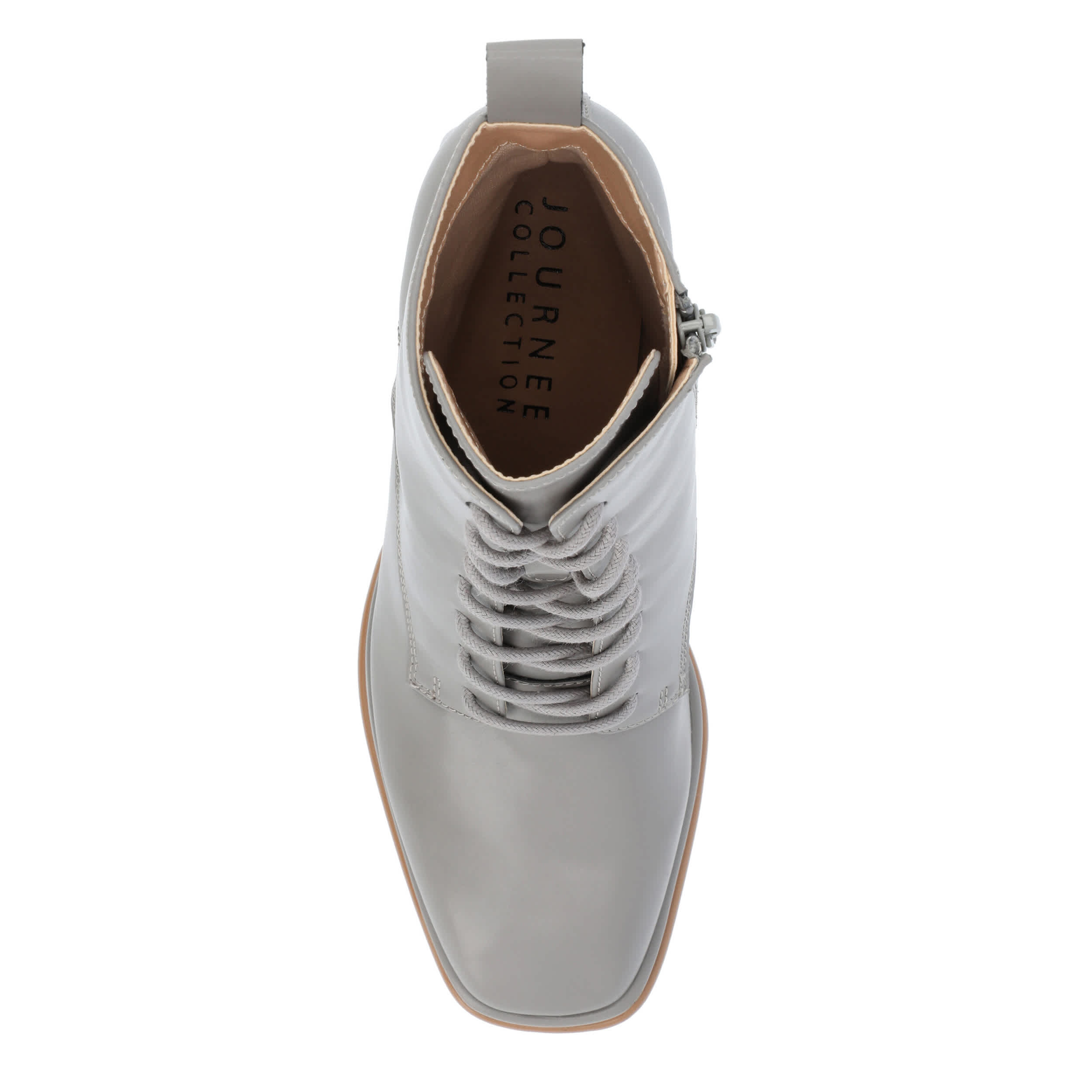JOURNEE COLLECTION-WOMENS KALINDI LACE UP BOOT-GREY & 