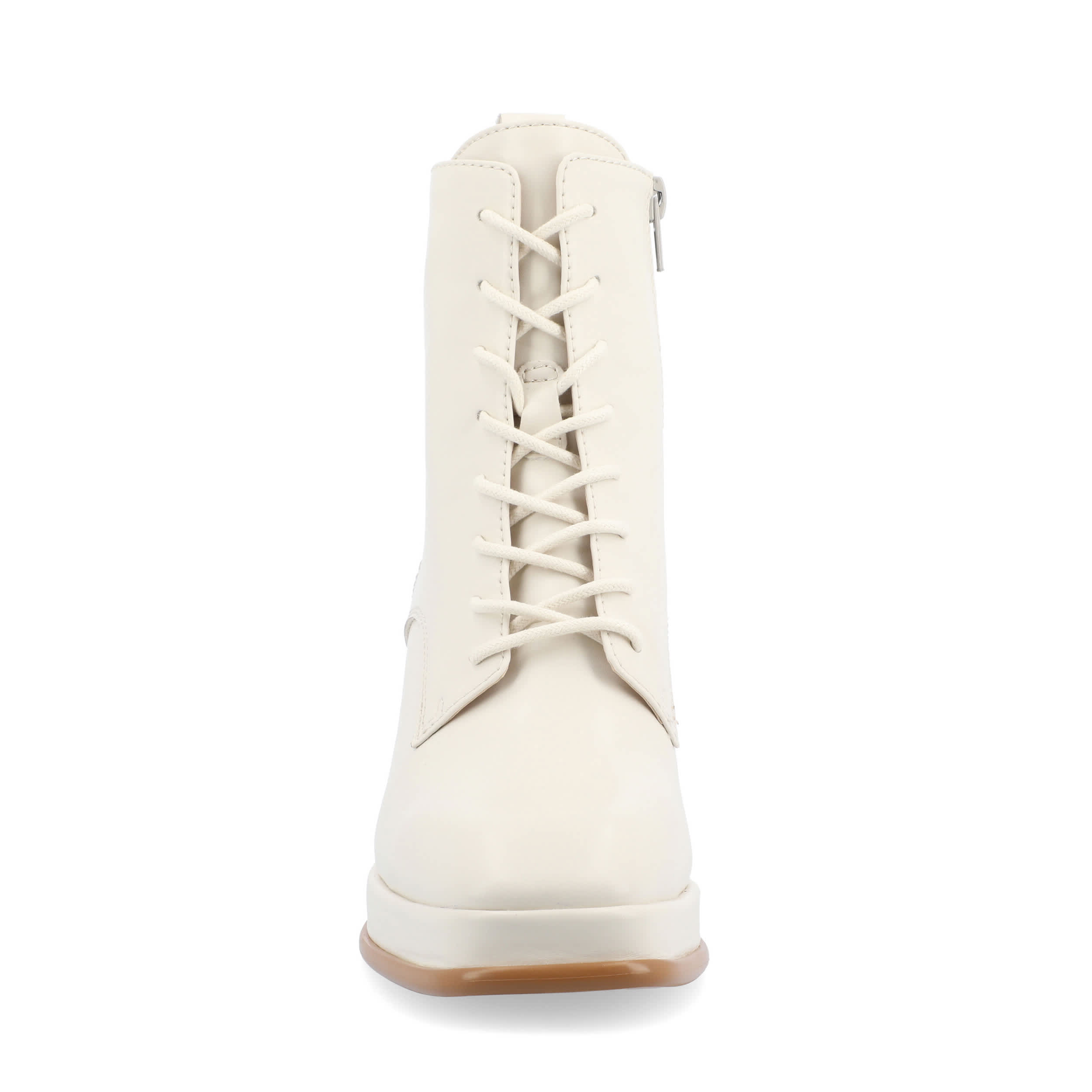 JOURNEE COLLECTION-WOMENS KALINDI LACE UP BOOT-BONE & 