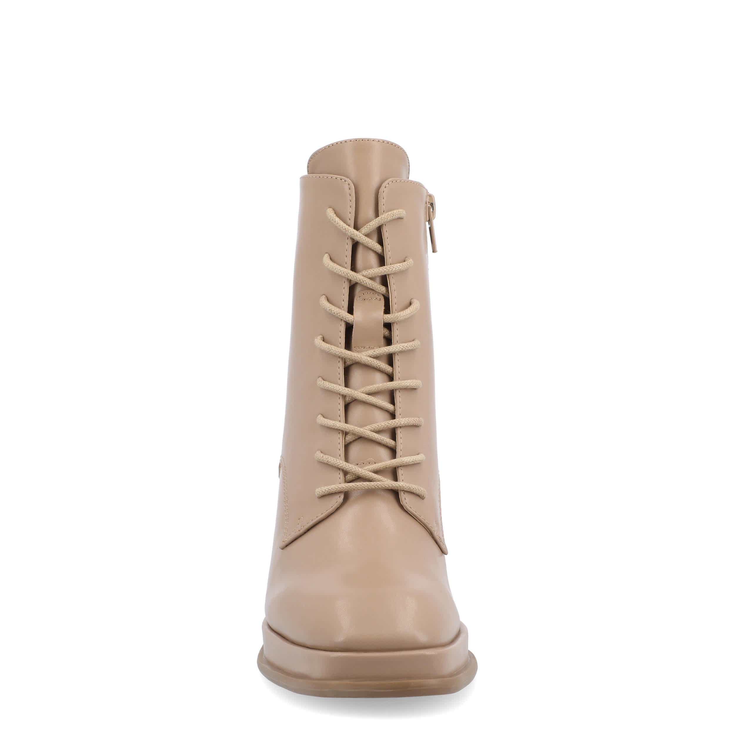 JOURNEE COLLECTION-WOMENS KALINDI WIDE LACE UP BOOT-TAUPE & 
