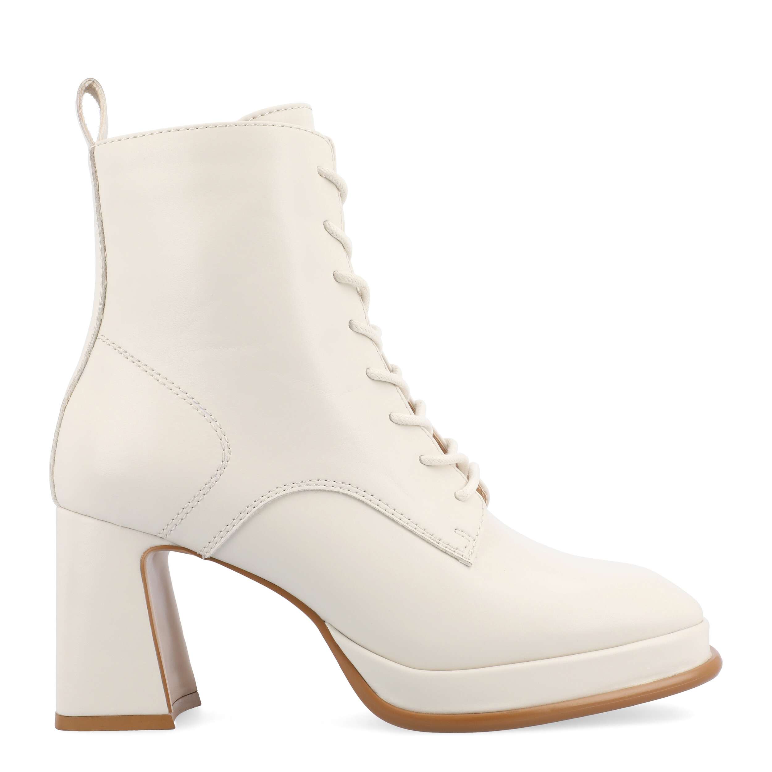 JOURNEE COLLECTION-WOMENS KALINDI WIDE LACE UP BOOT-BONE & 