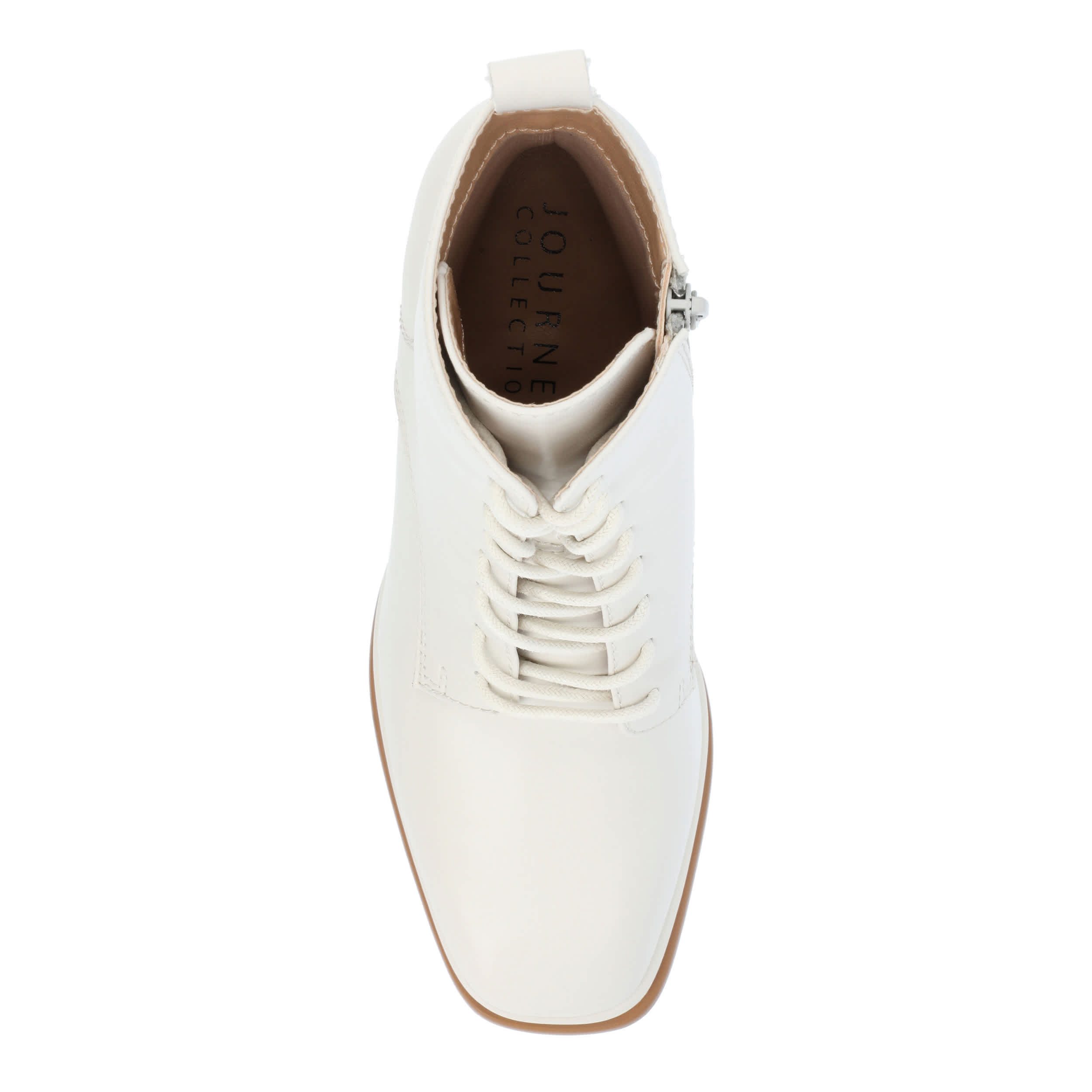 JOURNEE COLLECTION-WOMENS KALINDI WIDE LACE UP BOOT-BONE & 