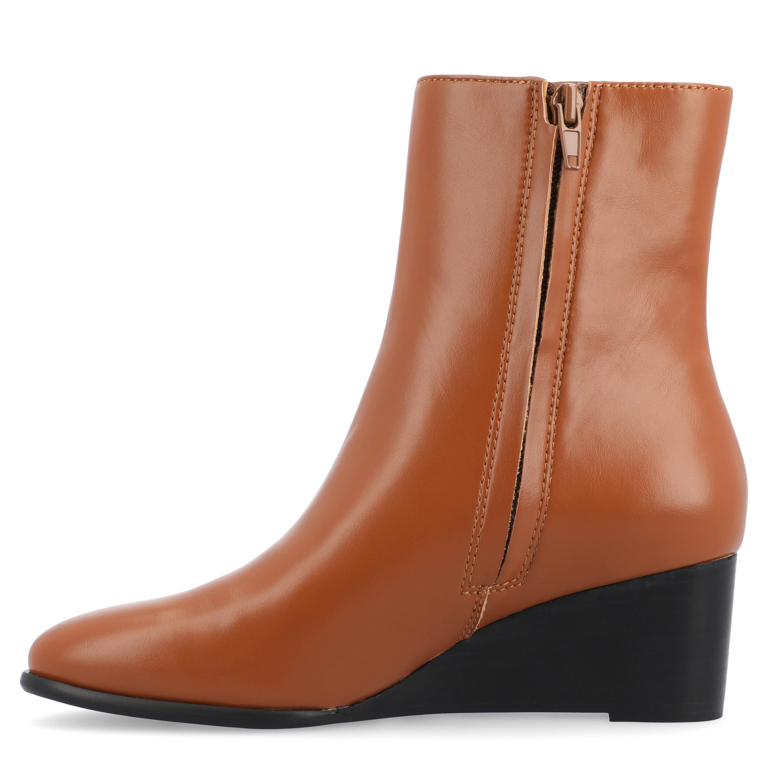 JOURNEE COLLECTION-WOMENS KYLO BOOTIE-COGNAC & 