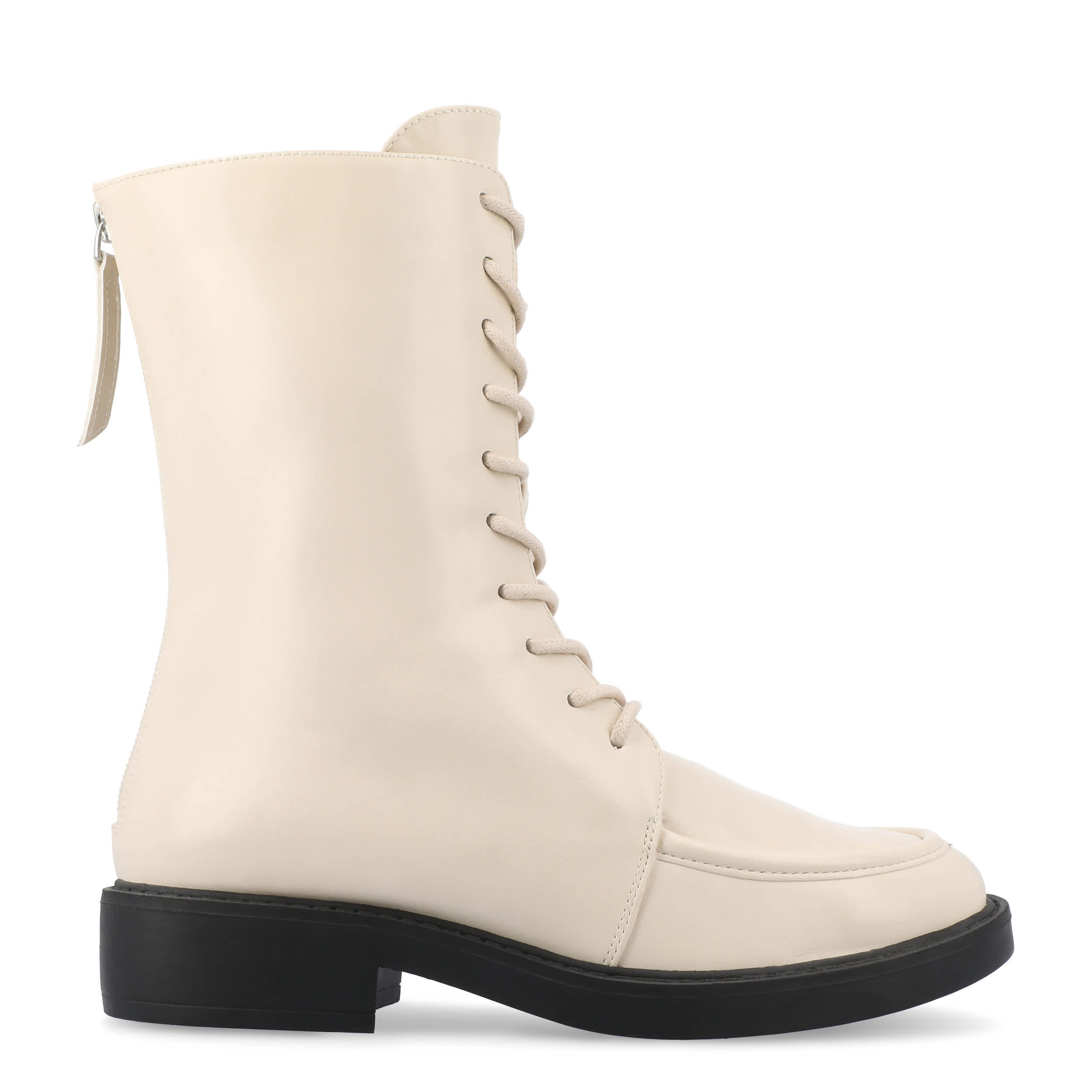 JOURNEE COLLECTION-WOMENS NIKKS LACE UP BOOT-BONE & 
