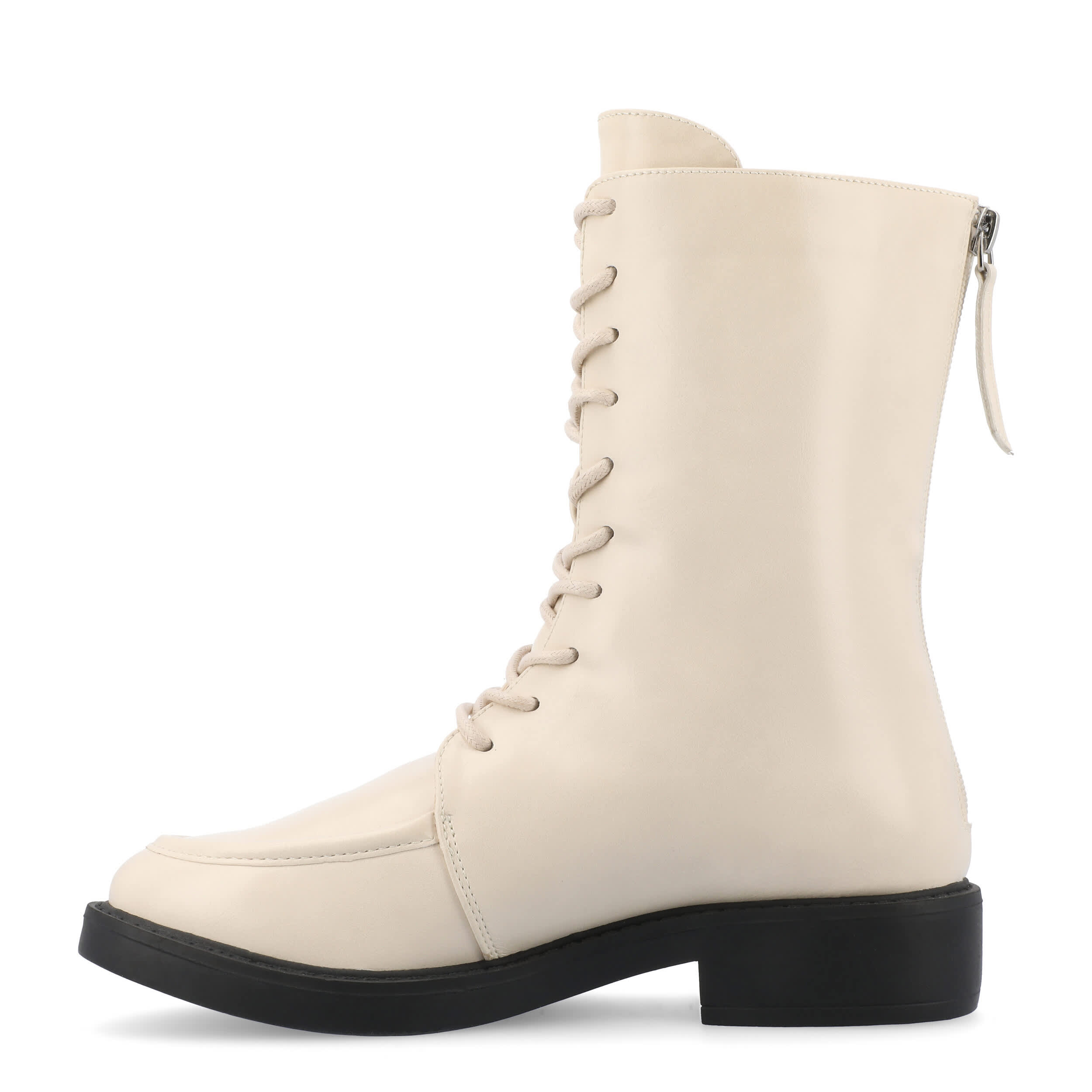 JOURNEE COLLECTION-WOMENS NIKKS LACE UP BOOT-BONE & 