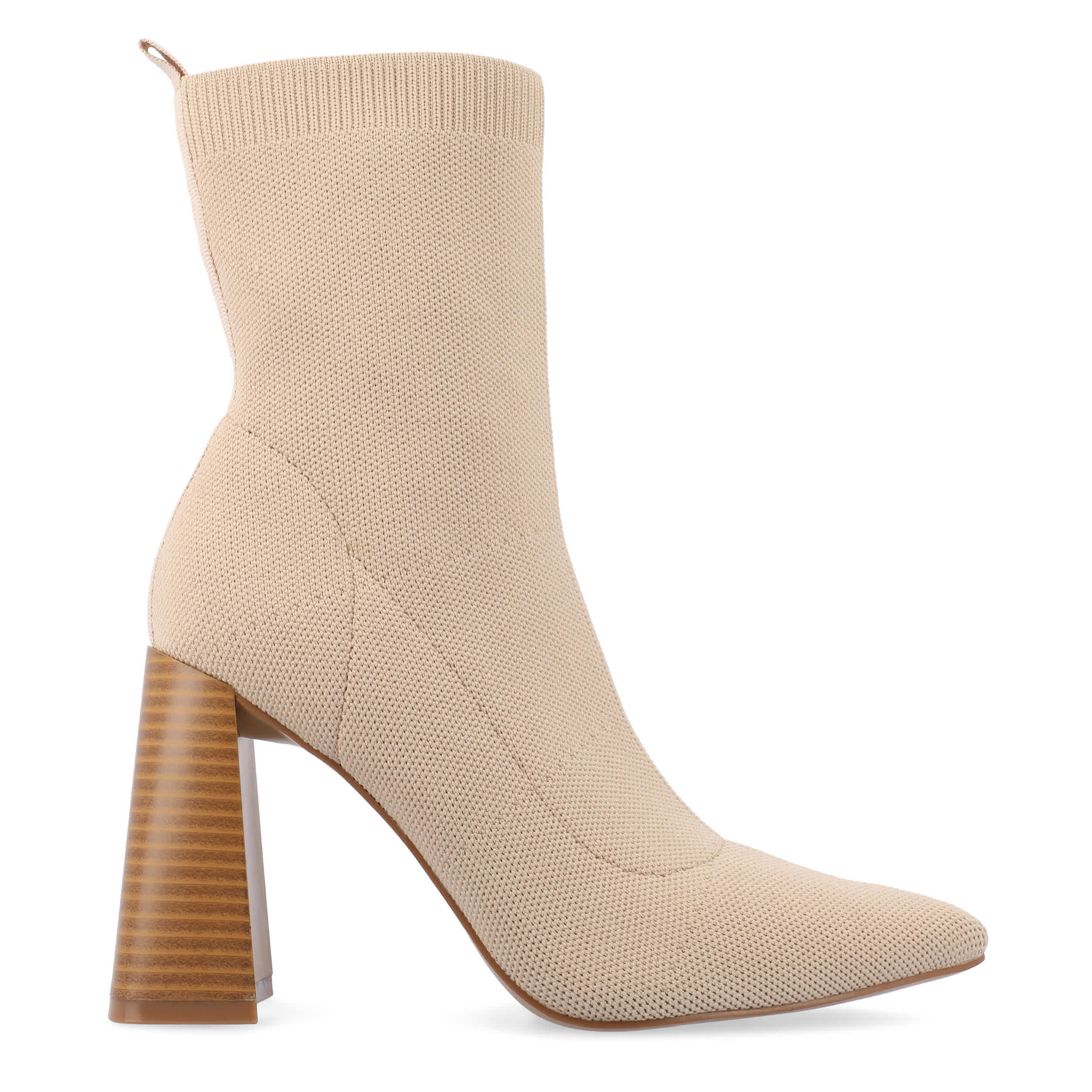 JOURNEE COLLECTION-WOMENS NORALINN WIDE BOOTIE-BEIGE & 