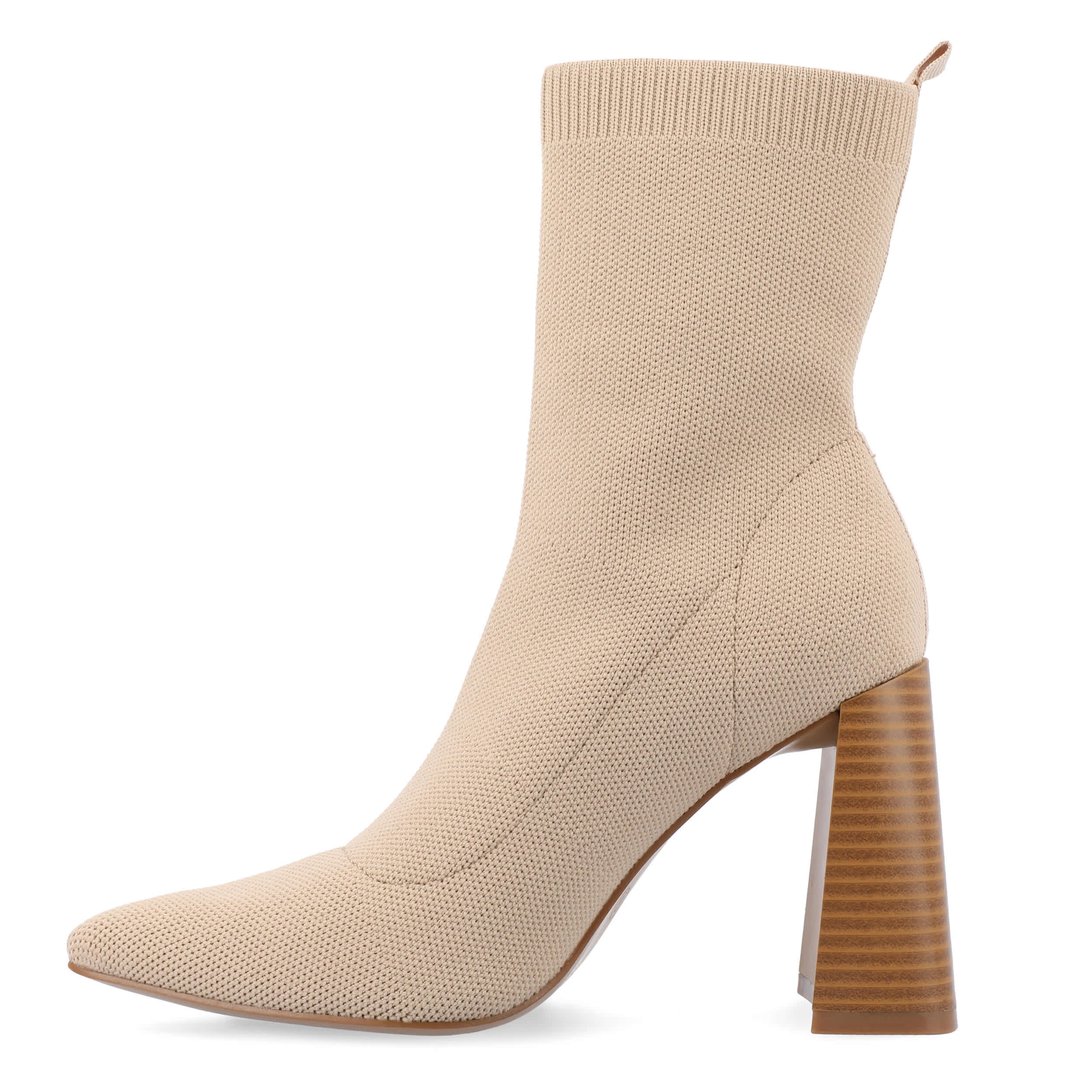 JOURNEE COLLECTION-WOMENS NORALINN WIDE BOOTIE-BEIGE & 
