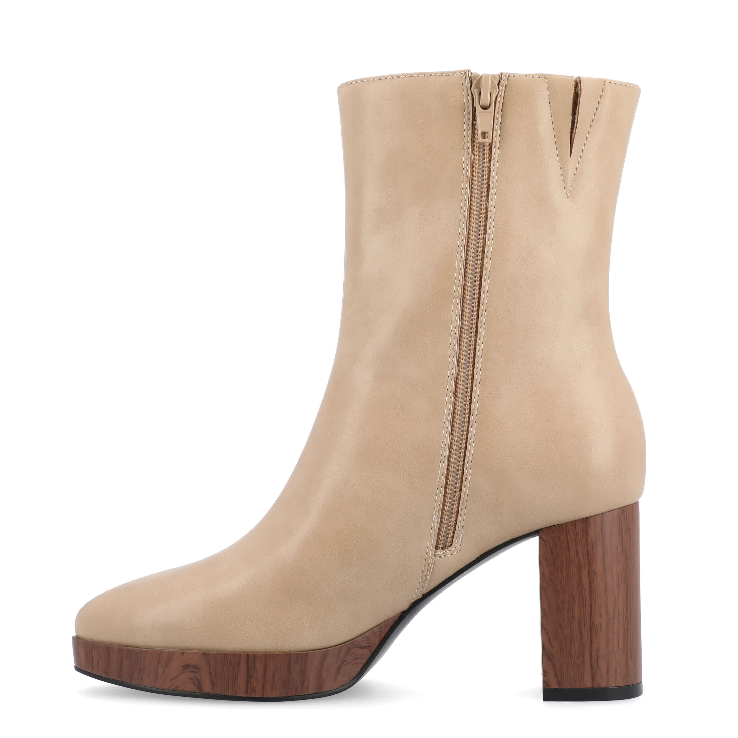 JOURNEE COLLECTION-WOMENS ROMER BOOTIE-TAN & 