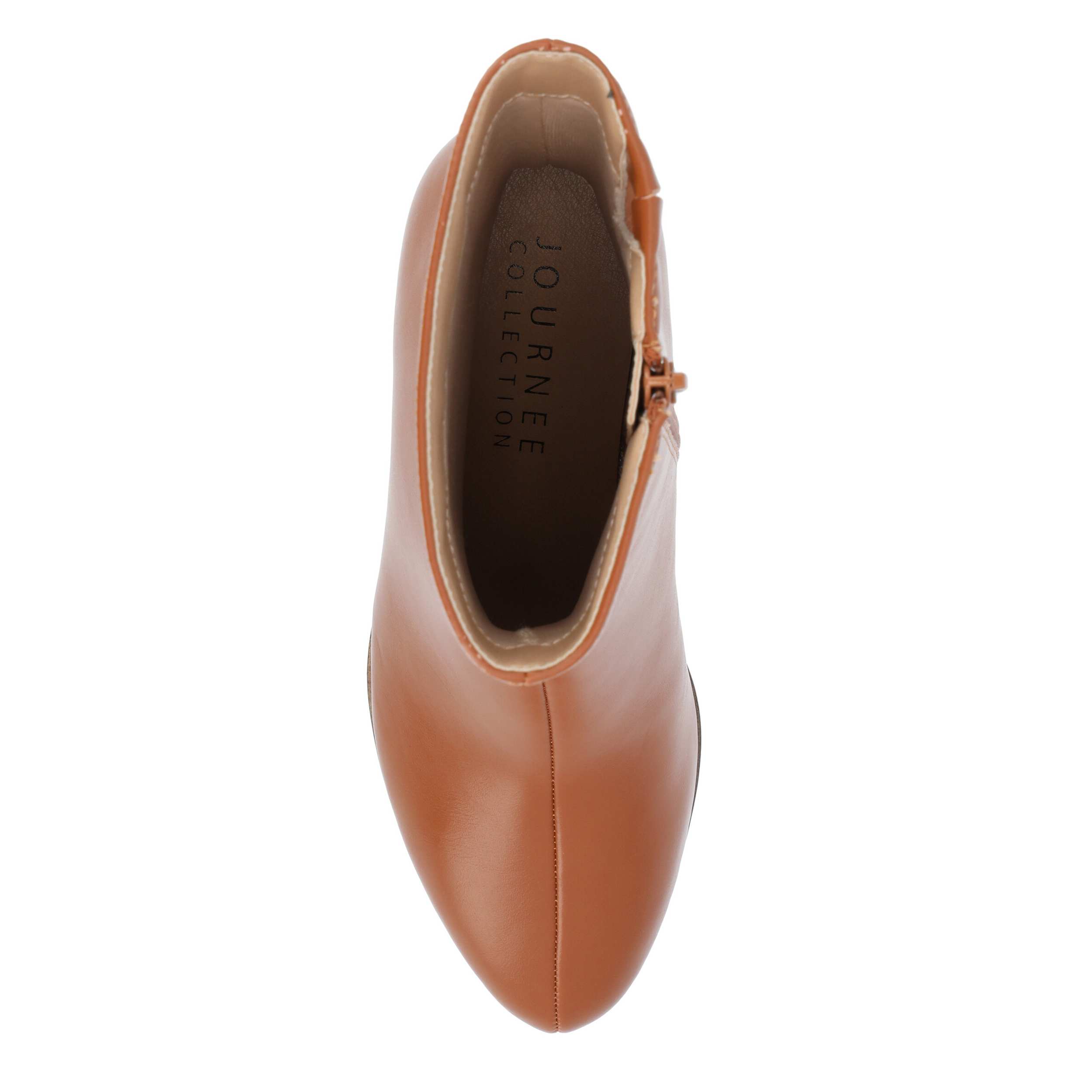 JOURNEE COLLECTION-WOMENS ROMER WIDE BOOTIE-COGNAC & 