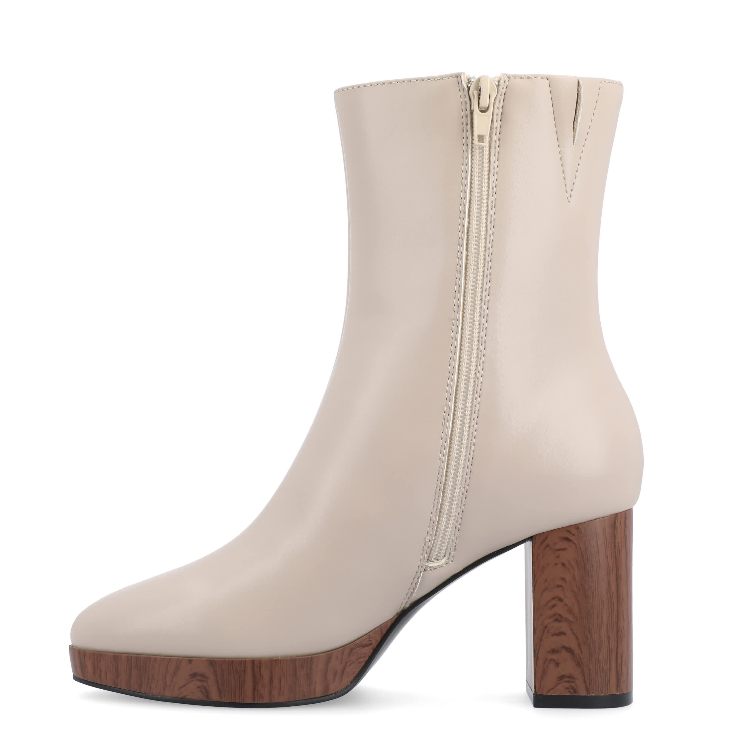 JOURNEE COLLECTION-WOMENS ROMER WIDE BOOTIE-TAUPE & 