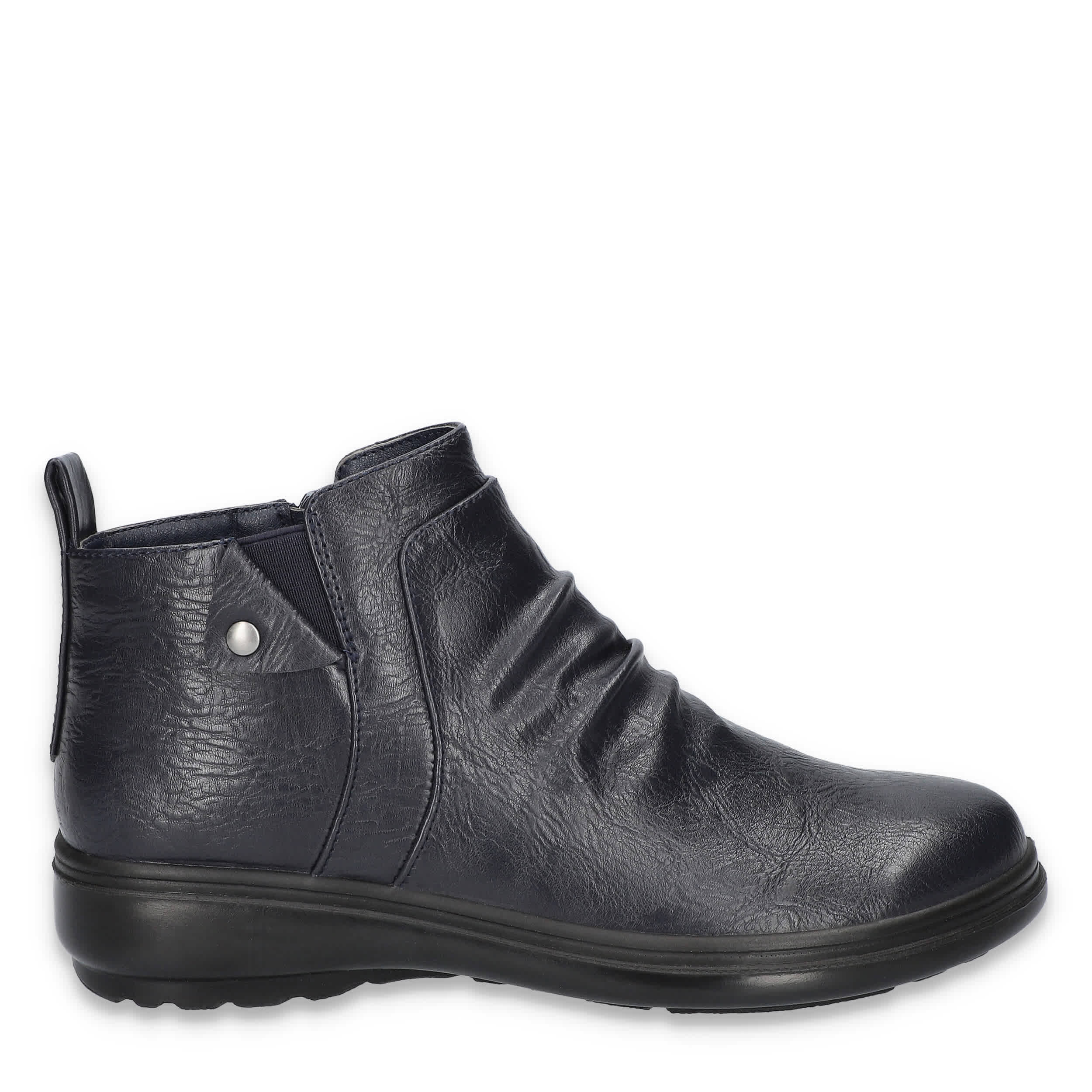 EASY STREET-WOMENS ARIADNE ANKLE BOOT-NAVY & 