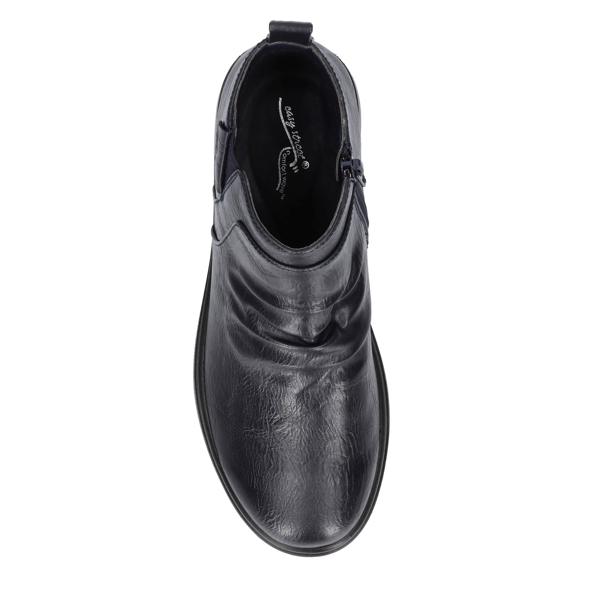 EASY STREET-WOMENS ARIADNE ANKLE BOOT-NAVY & 