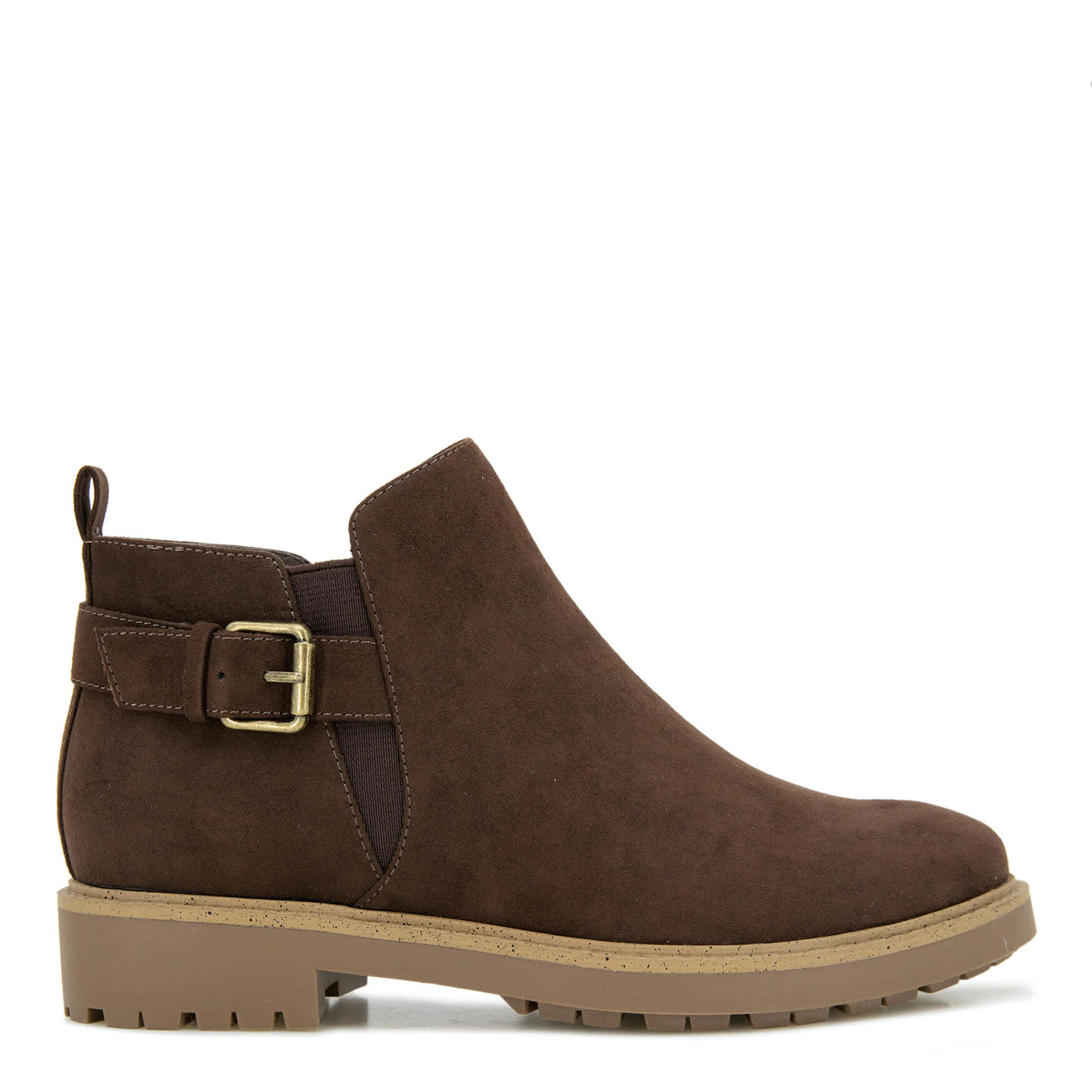 VIDA SHOES-WOMENS SIENNA BOOTIE-DARK BROWN & 