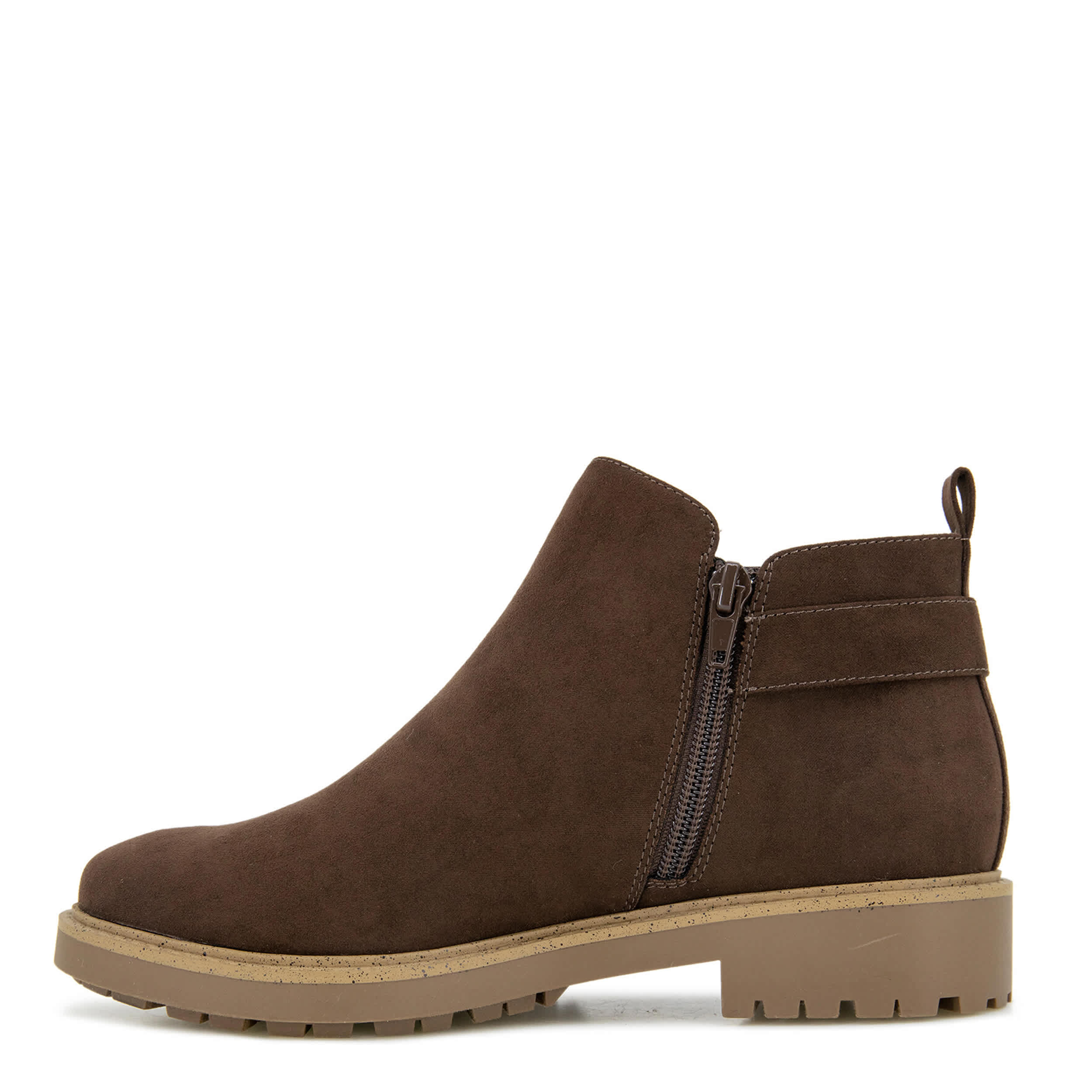 VIDA SHOES-WOMENS SIENNA BOOTIE-DARK BROWN & 