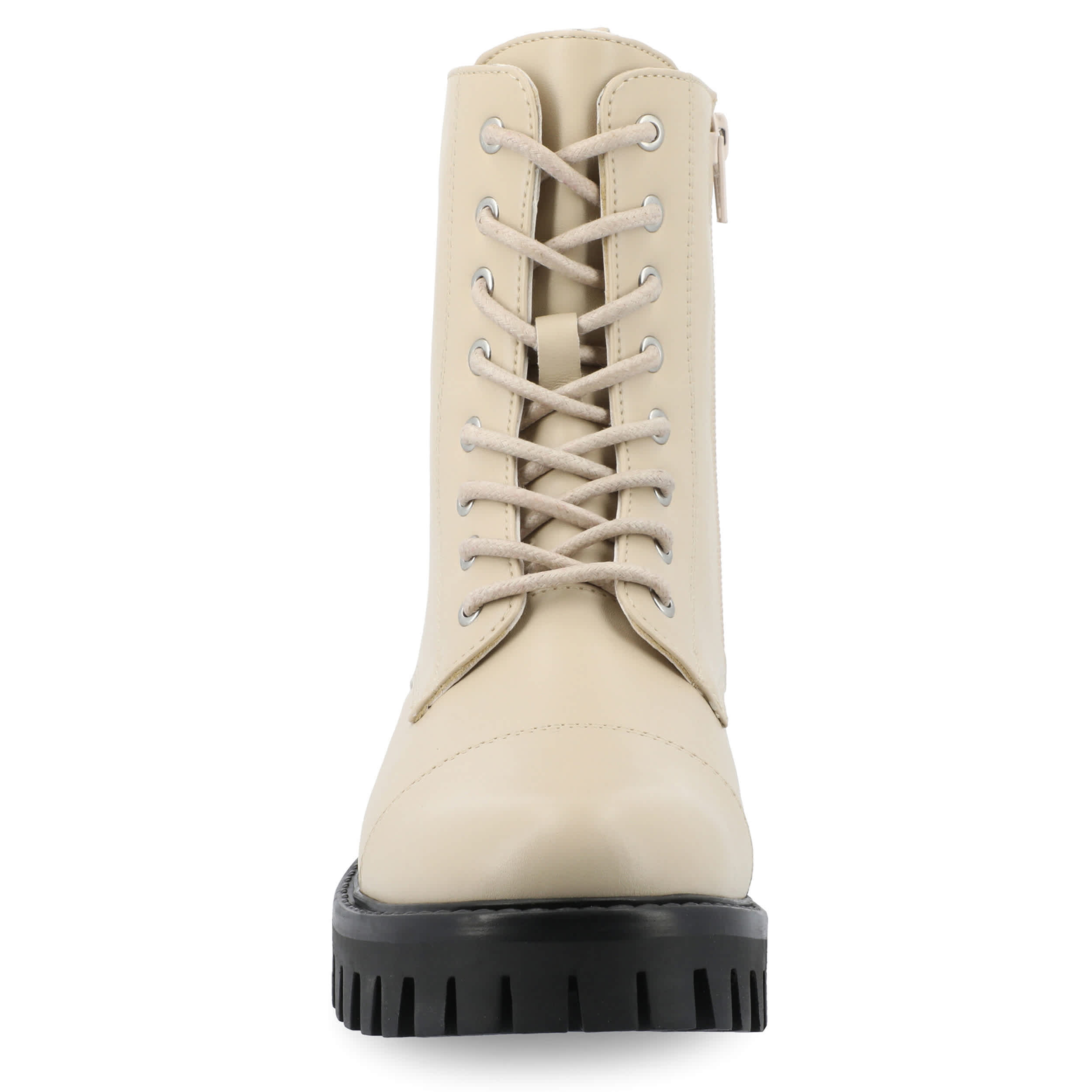 JOURNEE COLLECTION-WOMENS AALEY LACE UP BOOT-BONE & 
