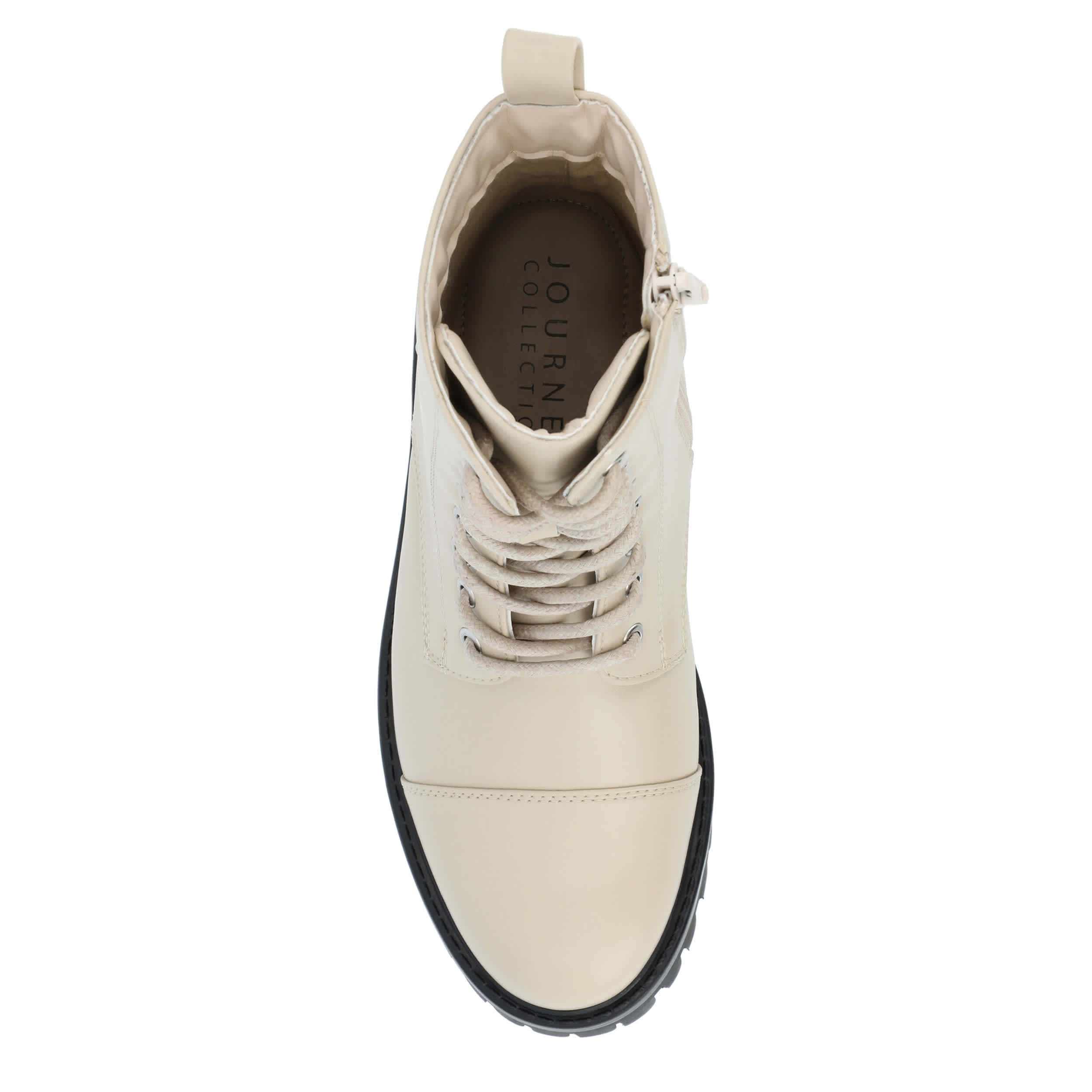 JOURNEE COLLECTION-WOMENS AALEY LACE UP BOOT-BONE & 