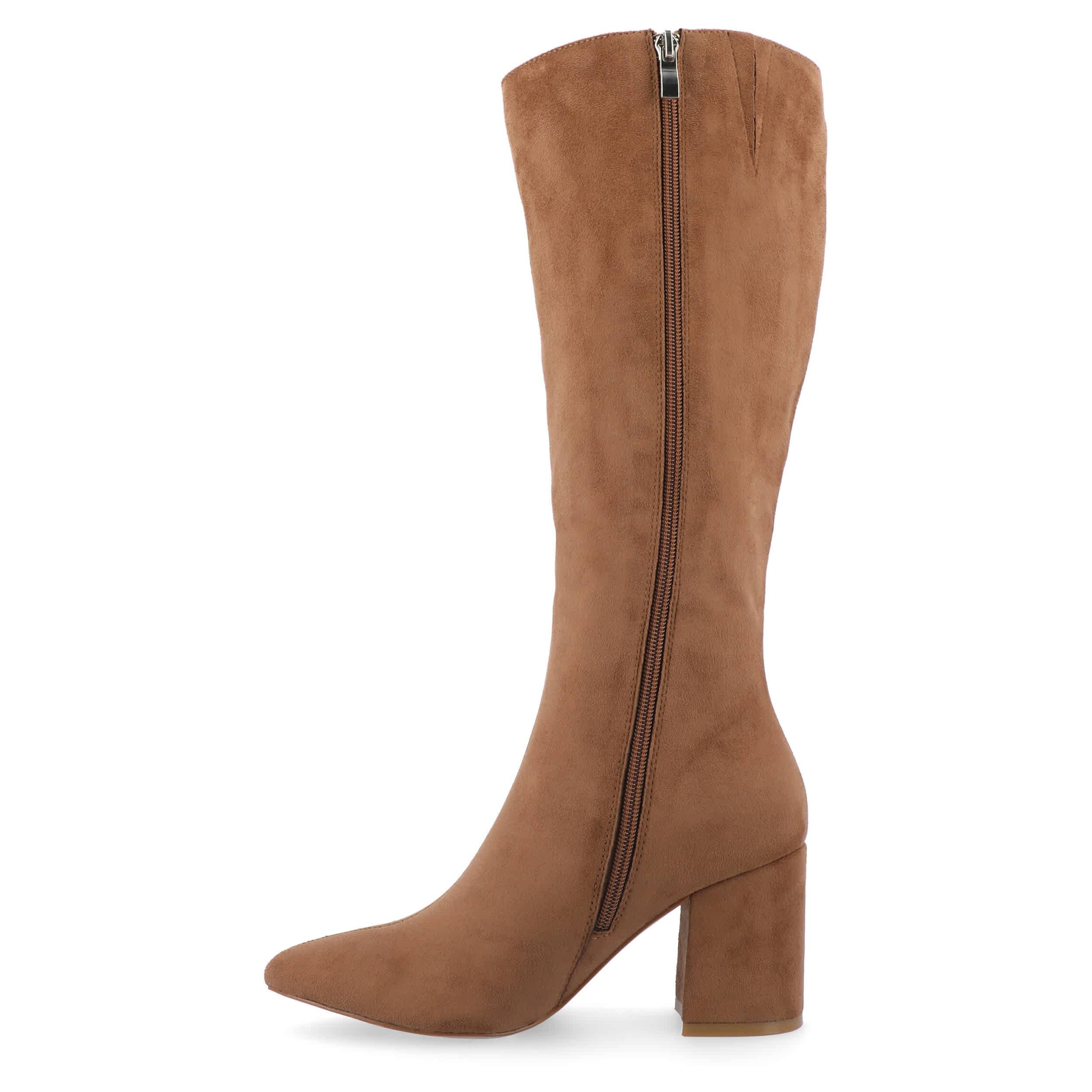 JOURNEE COLLECTION-WOMENS AMEYLIA CASUAL TALL BOOT-BROWN & 