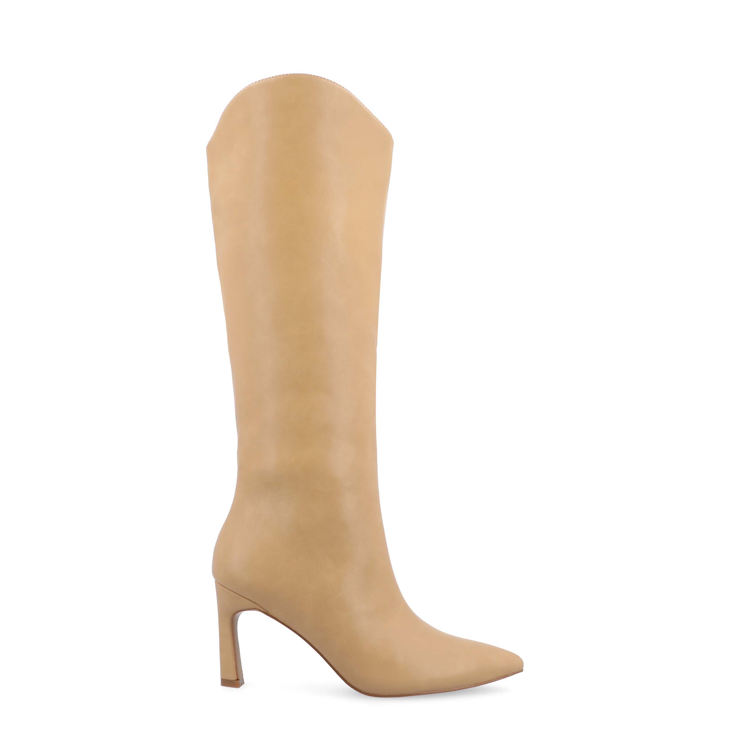 JOURNEE COLLECTION-WOMENS REHELA WIDE CALF TALL BOOT-TAN & 