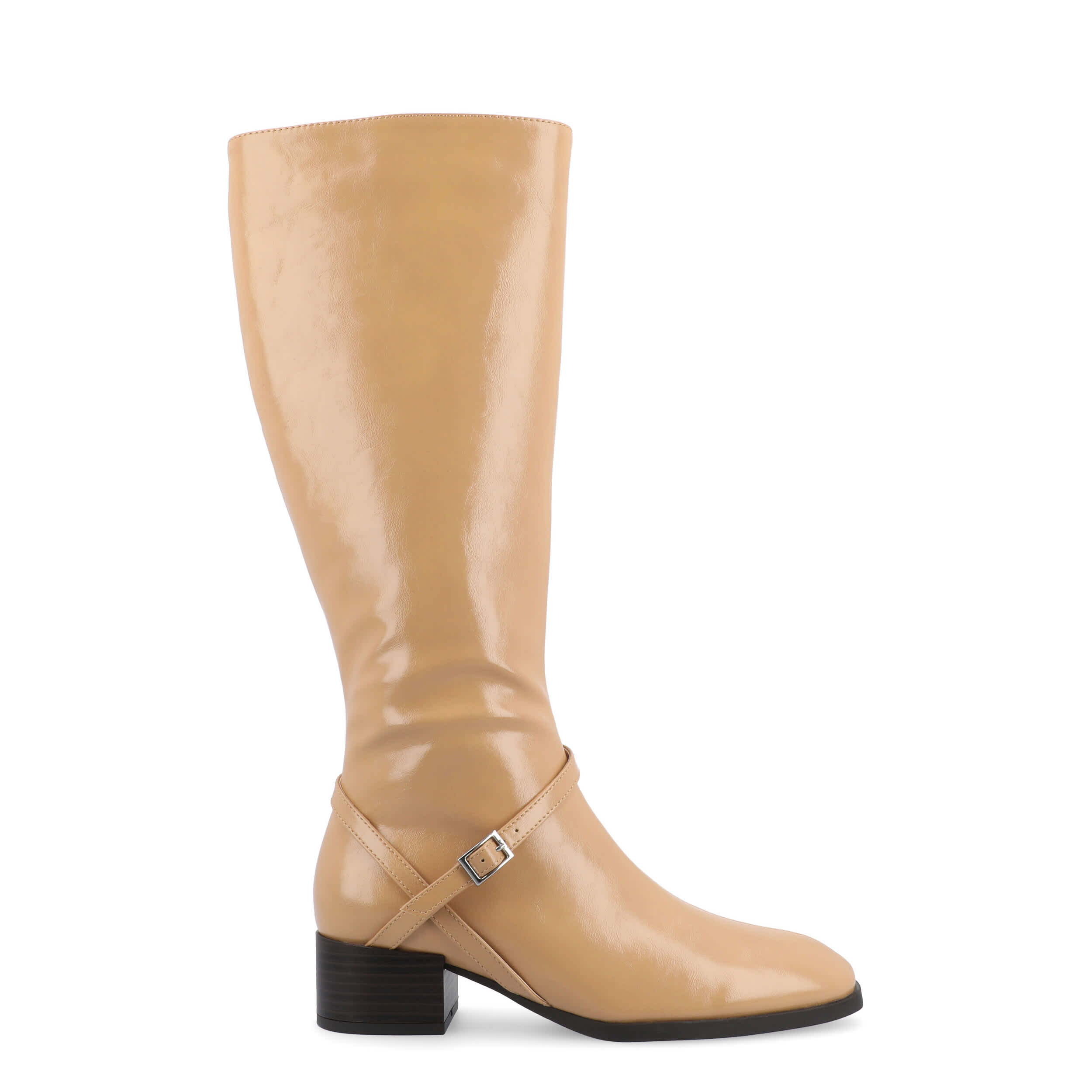 JOURNEE COLLECTION-WOMENS RHIANAH WIDE CALF BOOT-TAN & 