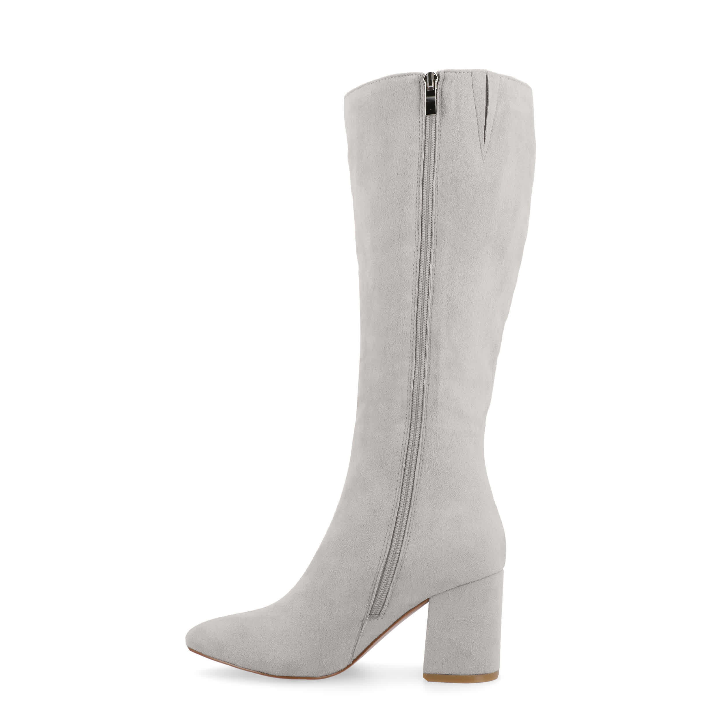 JOURNEE COLLECTION-WOMENS AMEYLIA WIDE CALF TALL BOOT-GREY & 