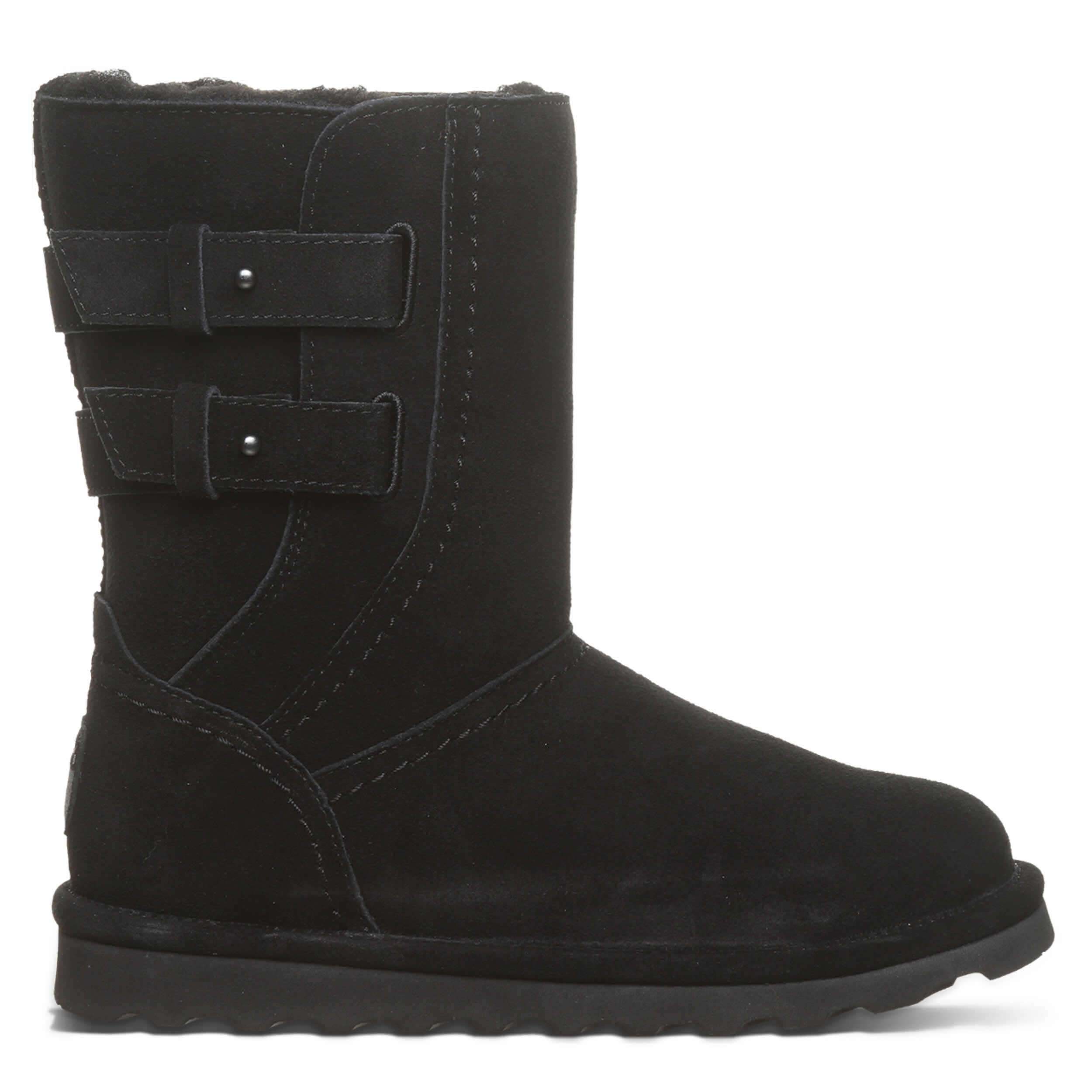 BEARPAW-WOMENS AURELIA FUR BOOT-BLACK & 