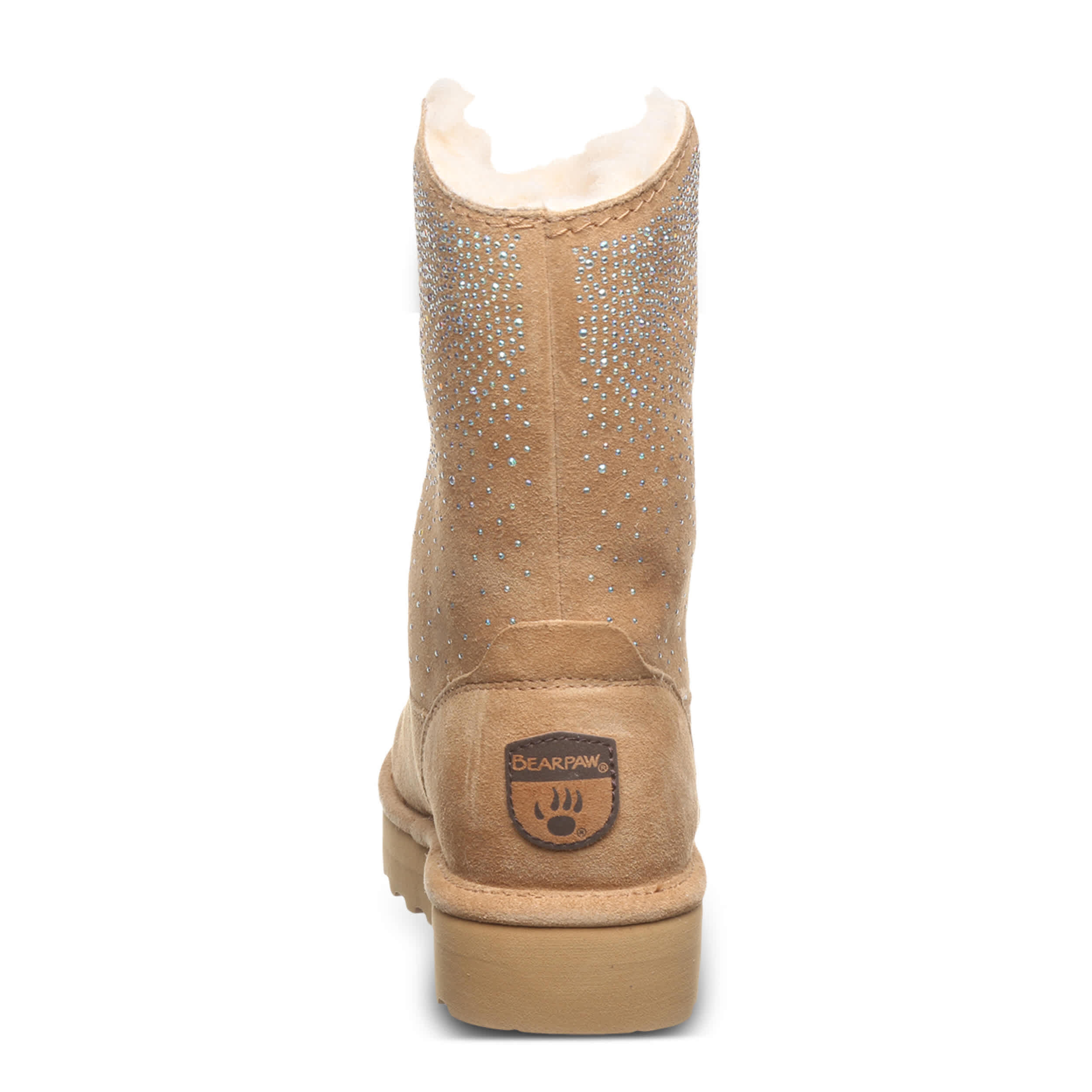 BEARPAW-WOMENS GLAM PLATFORM LO WATER RESISTANT BOOT-COFFEE & 