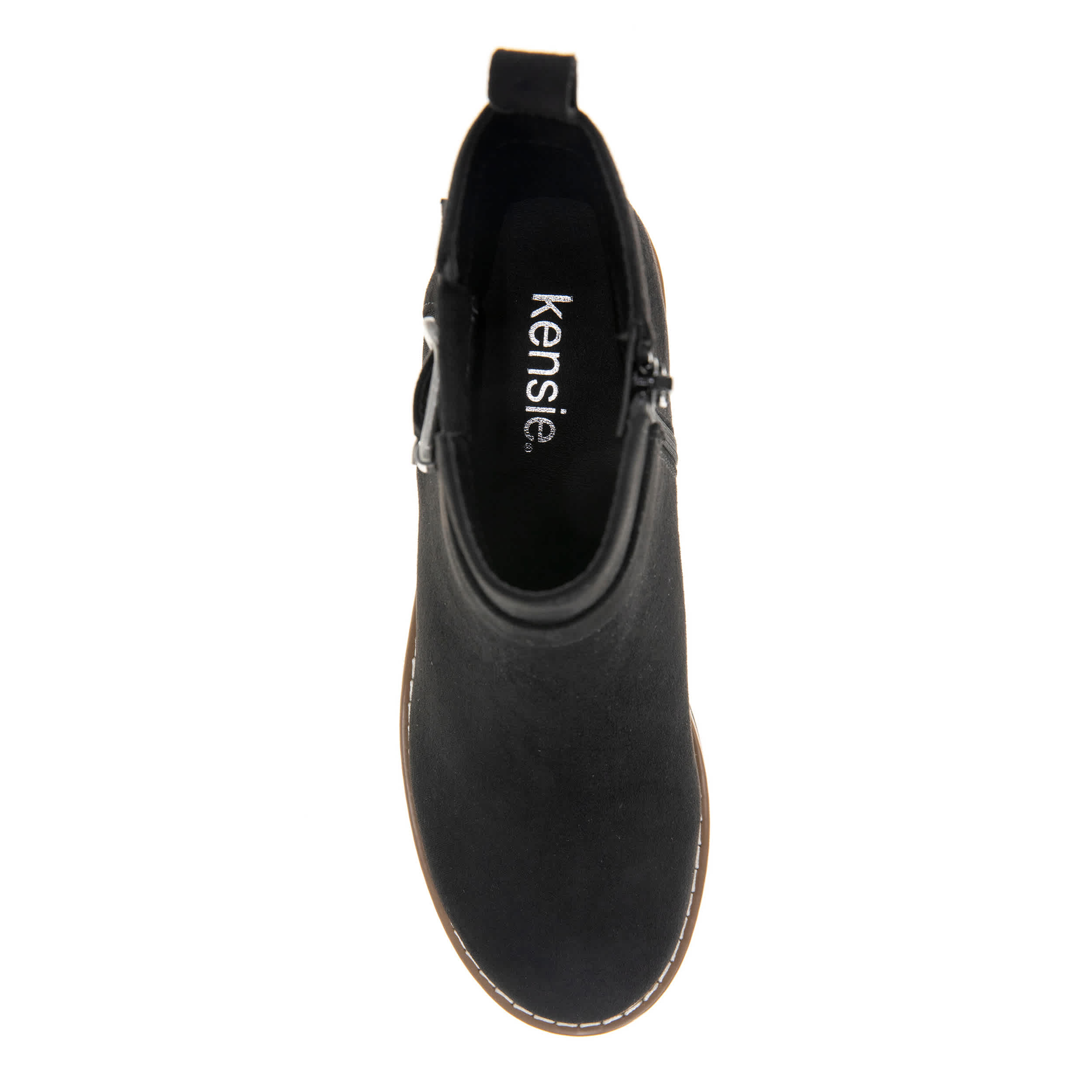 KENSIE-WOMENS KELLY CHELSEA ANKLE BOOT-BLACK & 