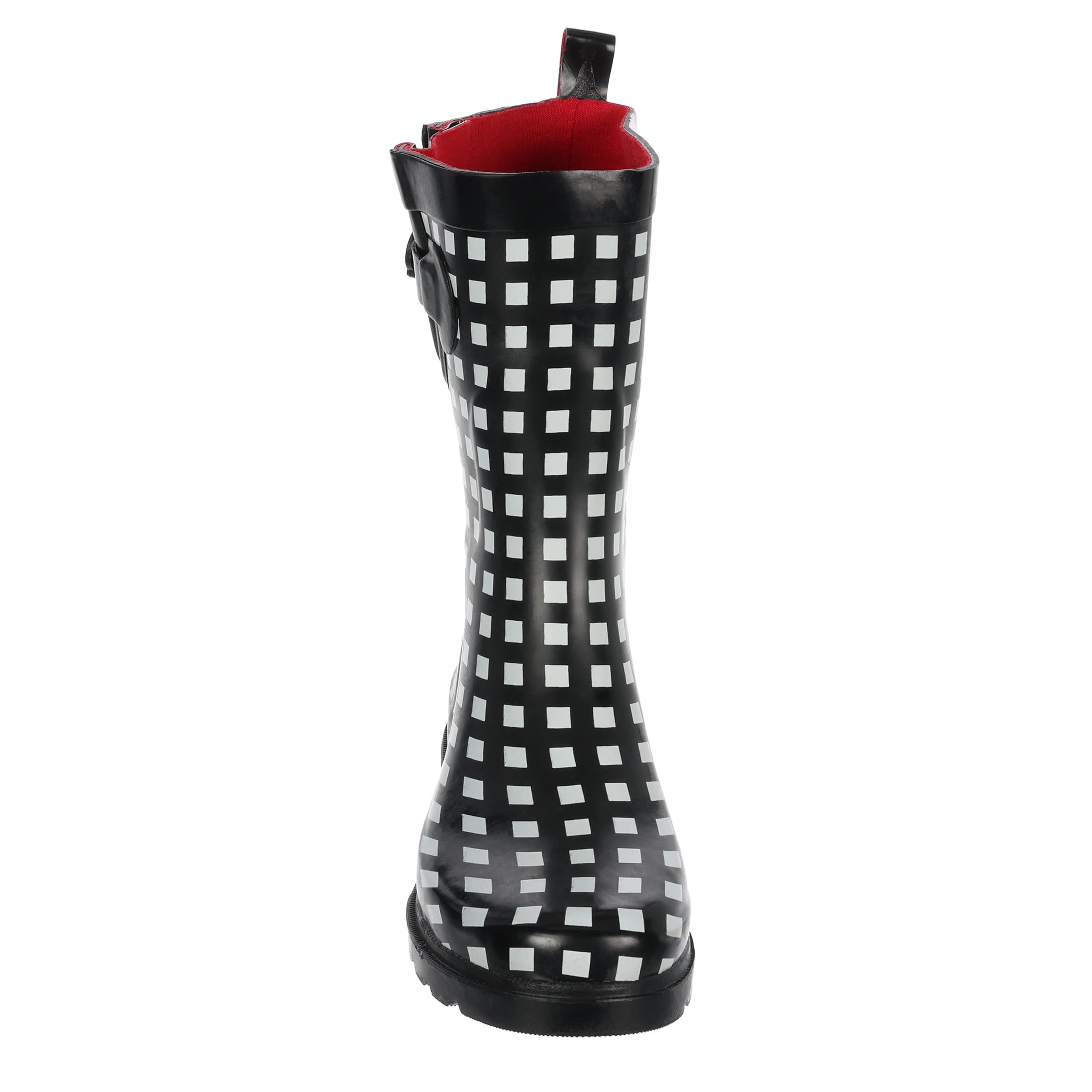 CAPELLI-WOMENS RBT-3917 RAIN BOOT-BLACK & WHITE