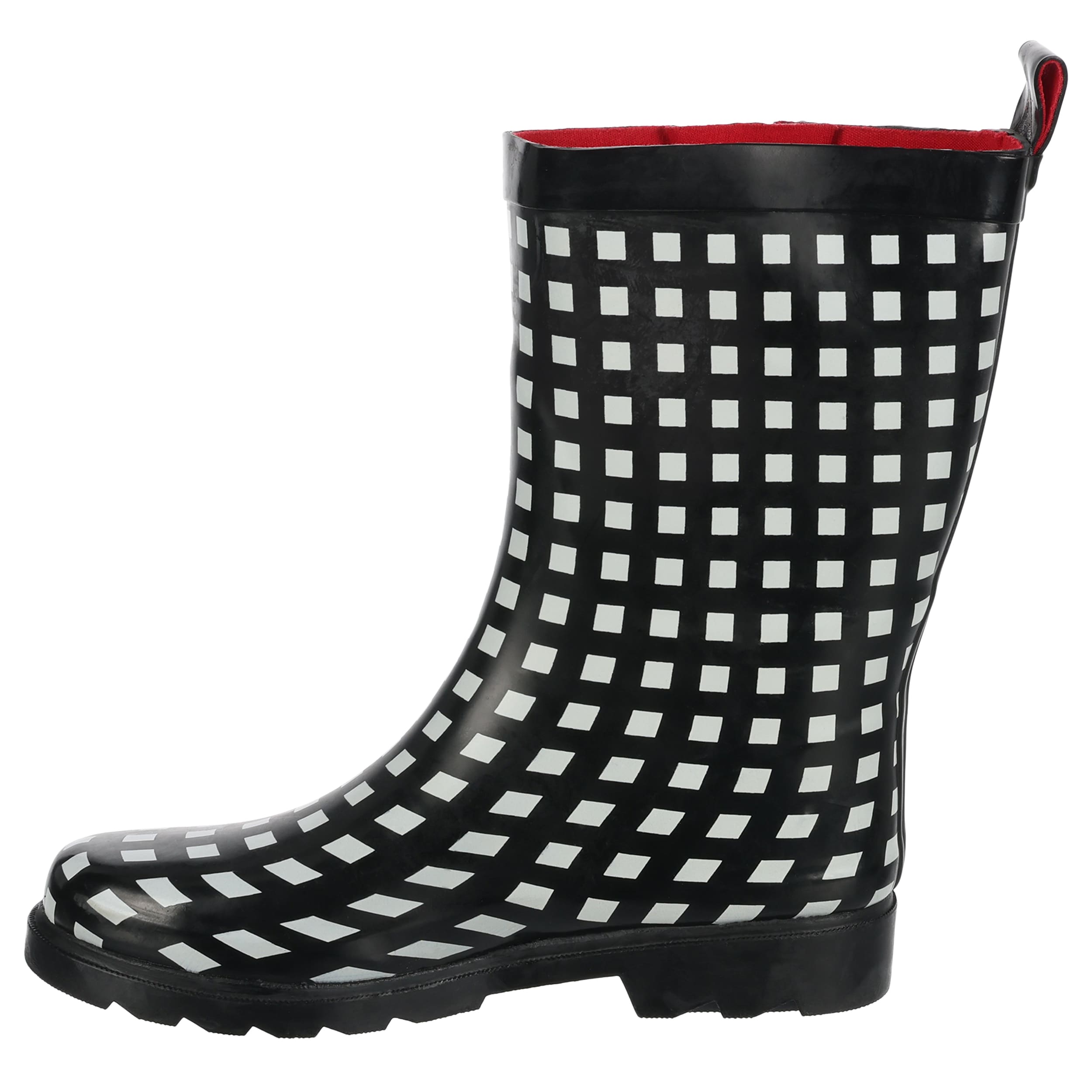 CAPELLI-WOMENS RBT-3917 RAIN BOOT-BLACK & WHITE