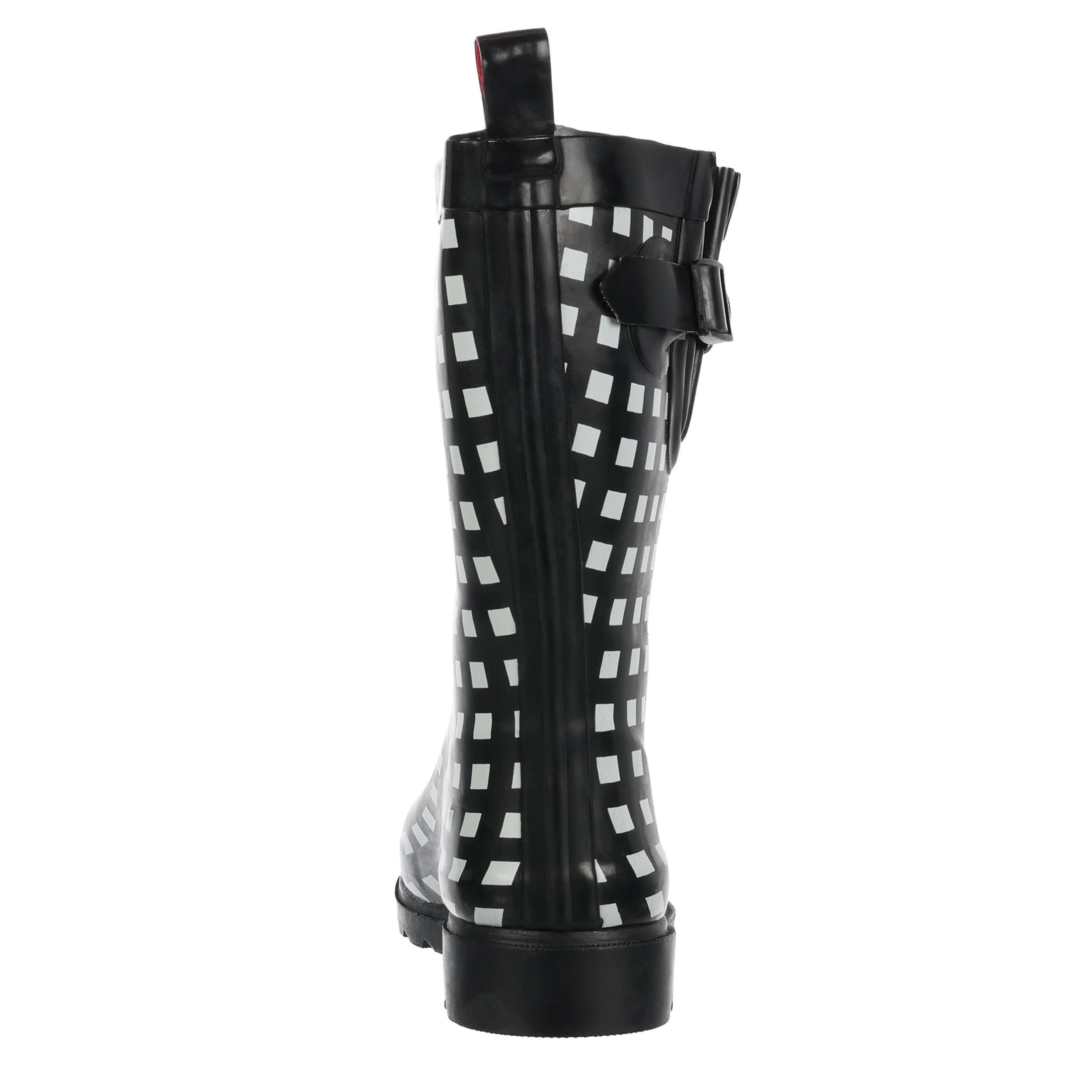CAPELLI-WOMENS RBT-3917 RAIN BOOT-BLACK & WHITE