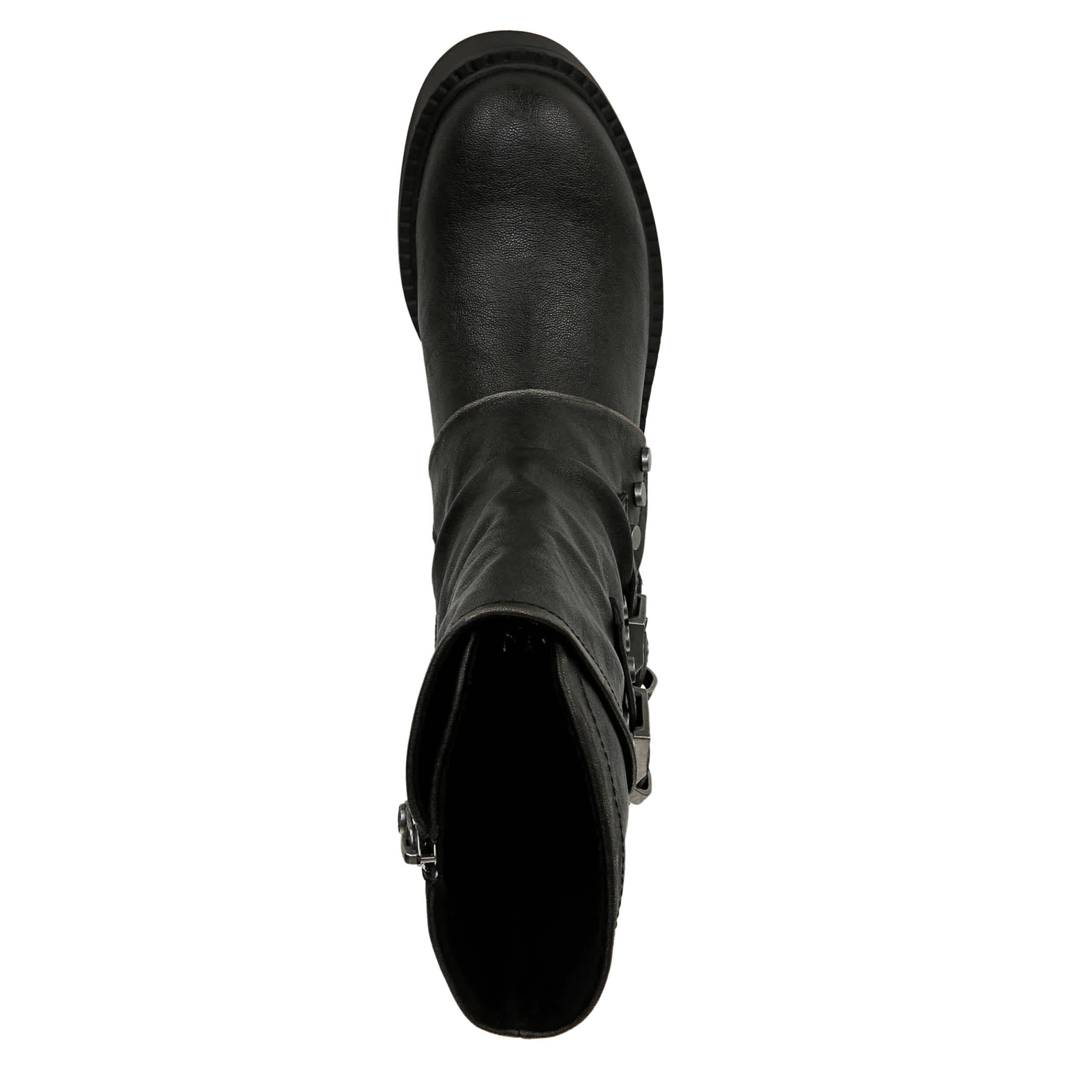 Blowfish Malibu Stivali Alti Al Ginocchio Donna - Modello Trendy Carefree Con Fibbia Decorativa - Tacco Largo 7,6 Cm - Colore Nero, Taglia 38 EU - Vegan E Alla Moda