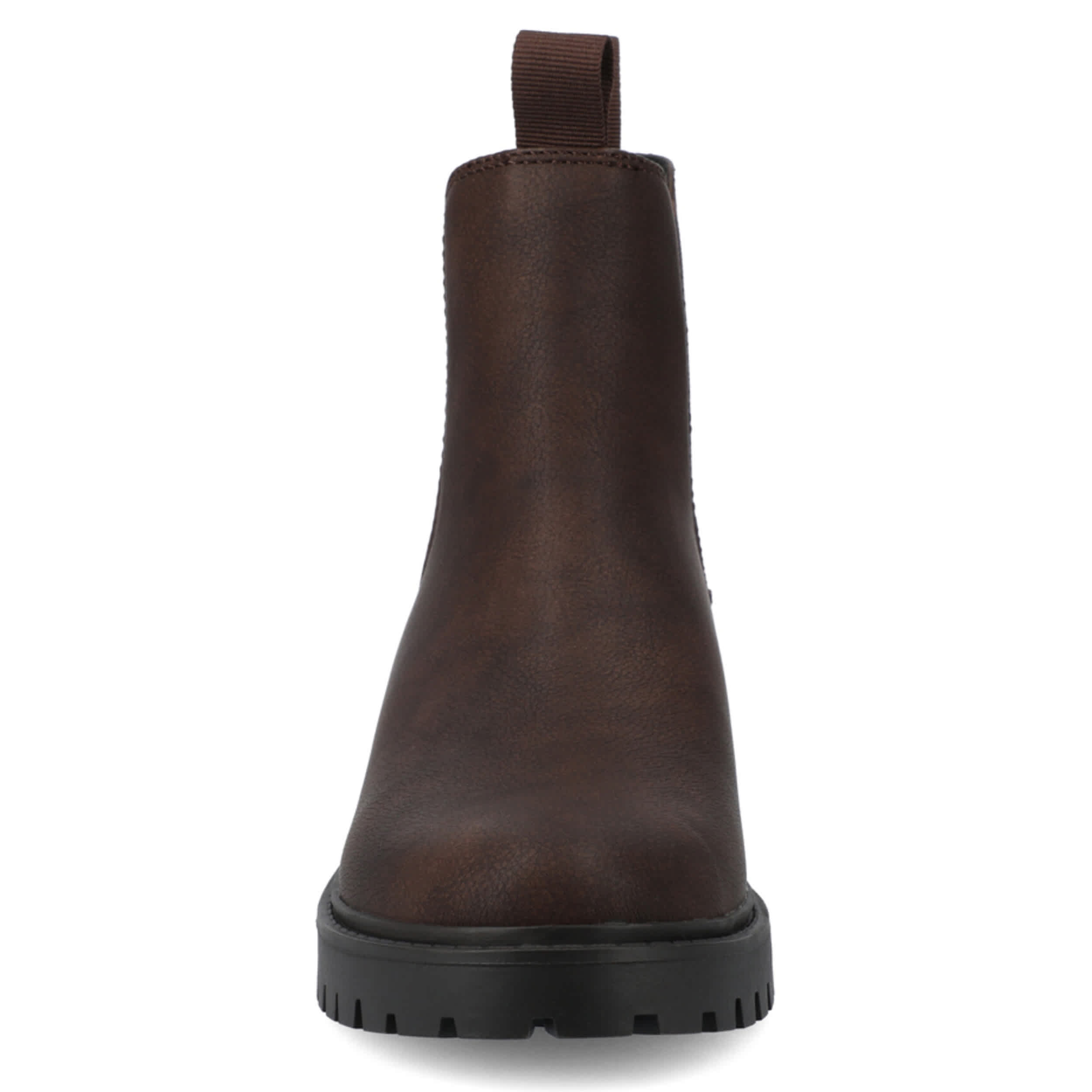 JOURNEE COLLECTION-WOMENS BLANCHE CHELSEA BOOT-CHOCOLATE & 