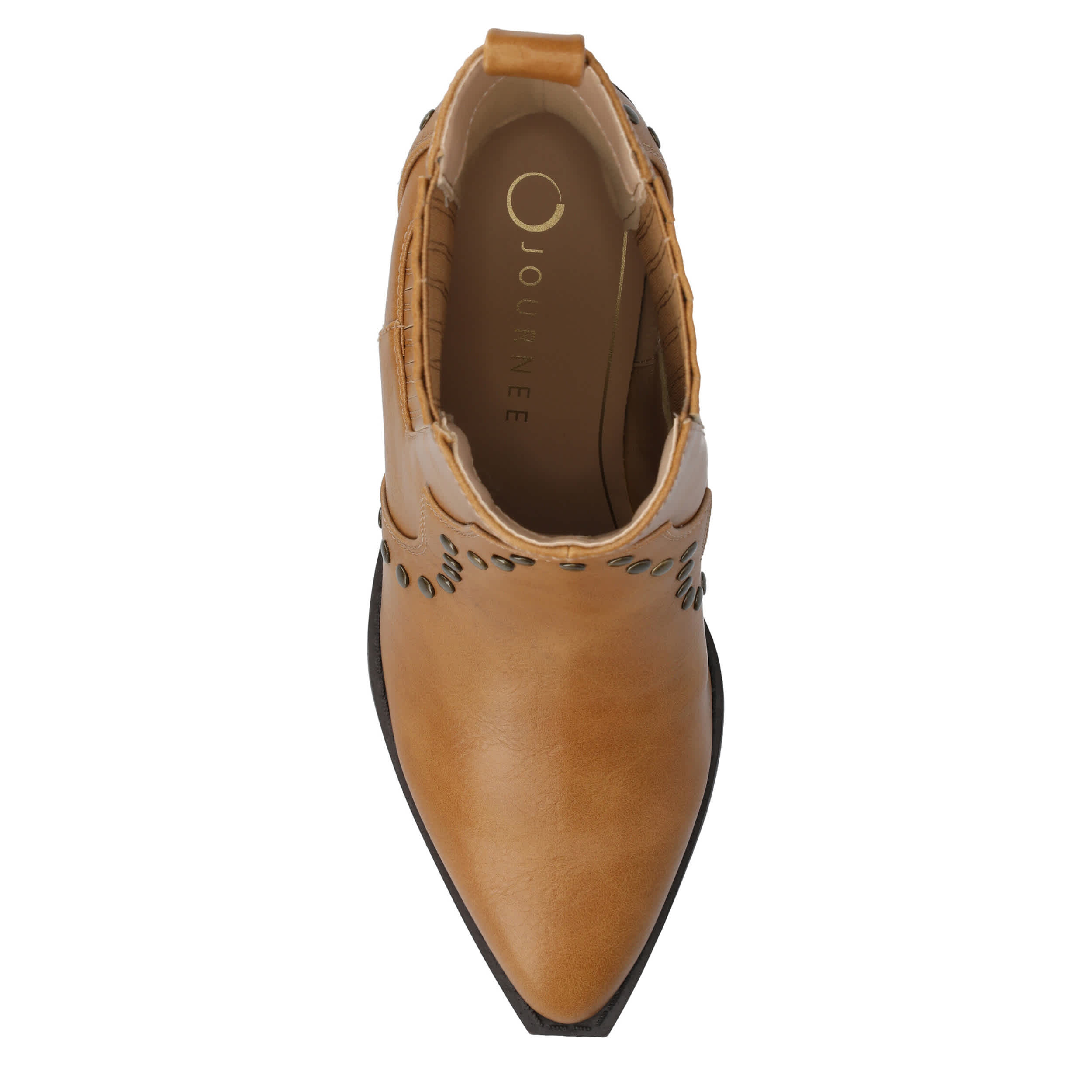 JOURNEE COLLECTION-WOMENS BRAYLEE WESTERN BOOT-TAN & 