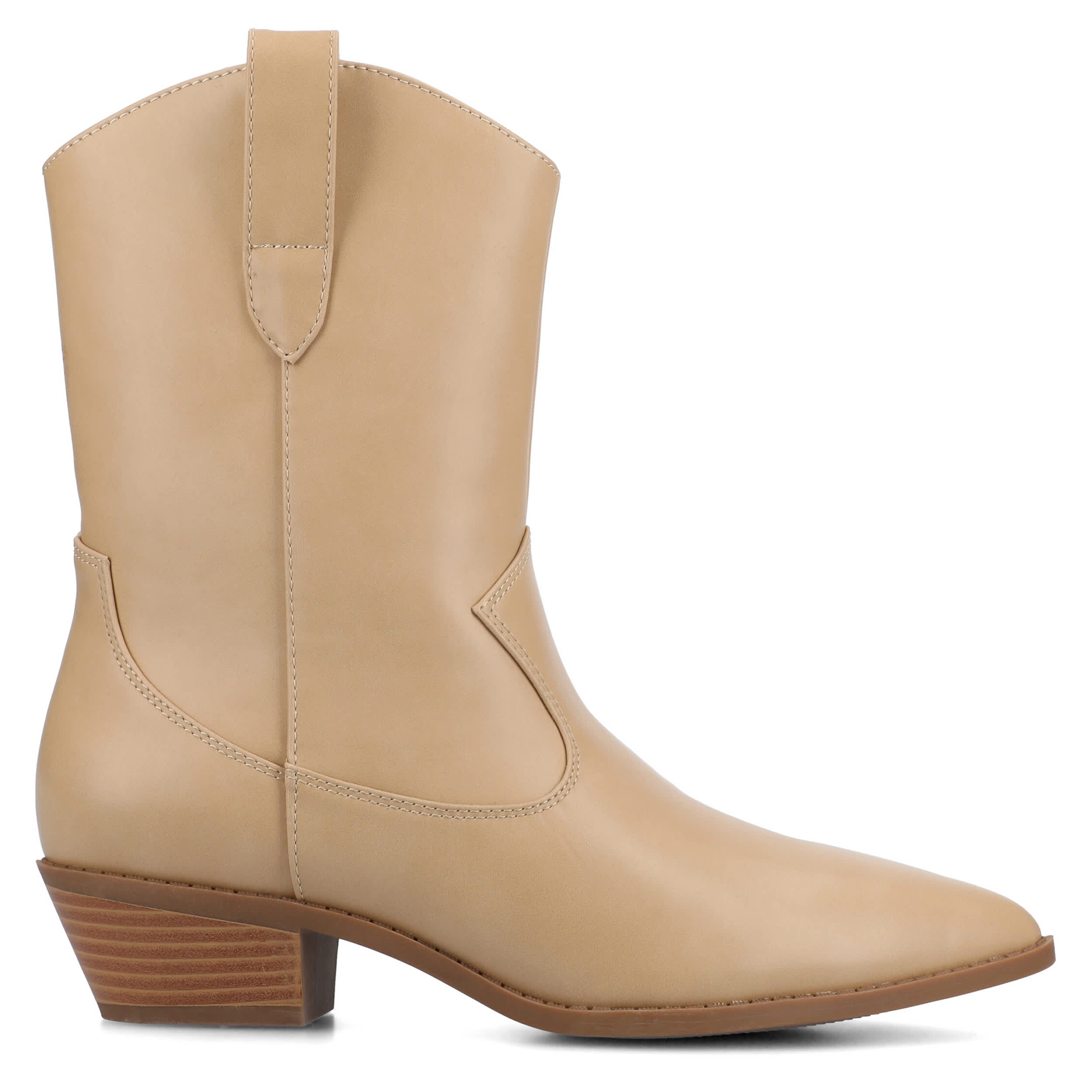 JOURNEE COLLECTION-WOMENS FRITZIE WESTERN BOOT-TAUPE & 