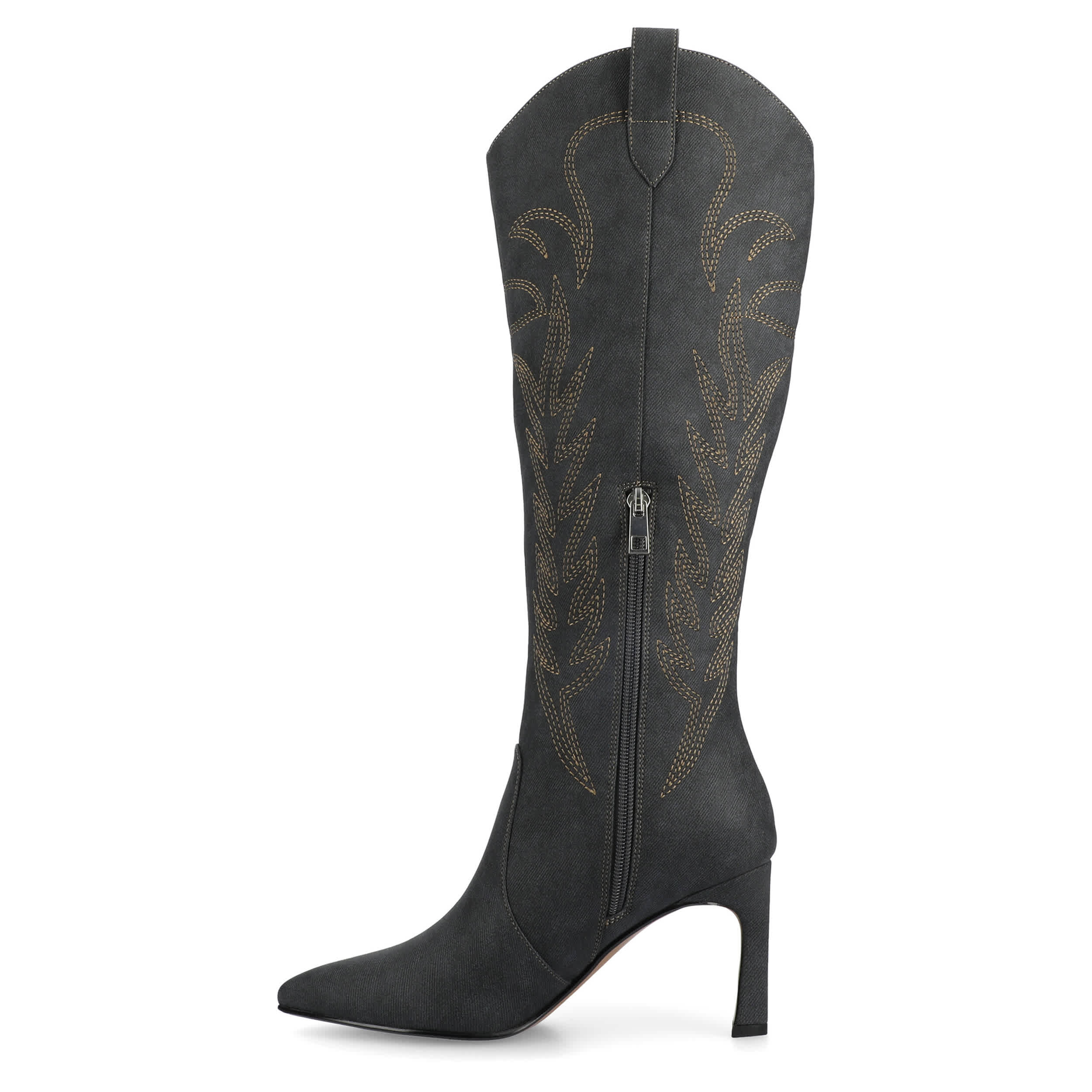 JOURNEE COLLECTION-WOMENS LARAMIE DRESS BOOT-DARK GREY & 