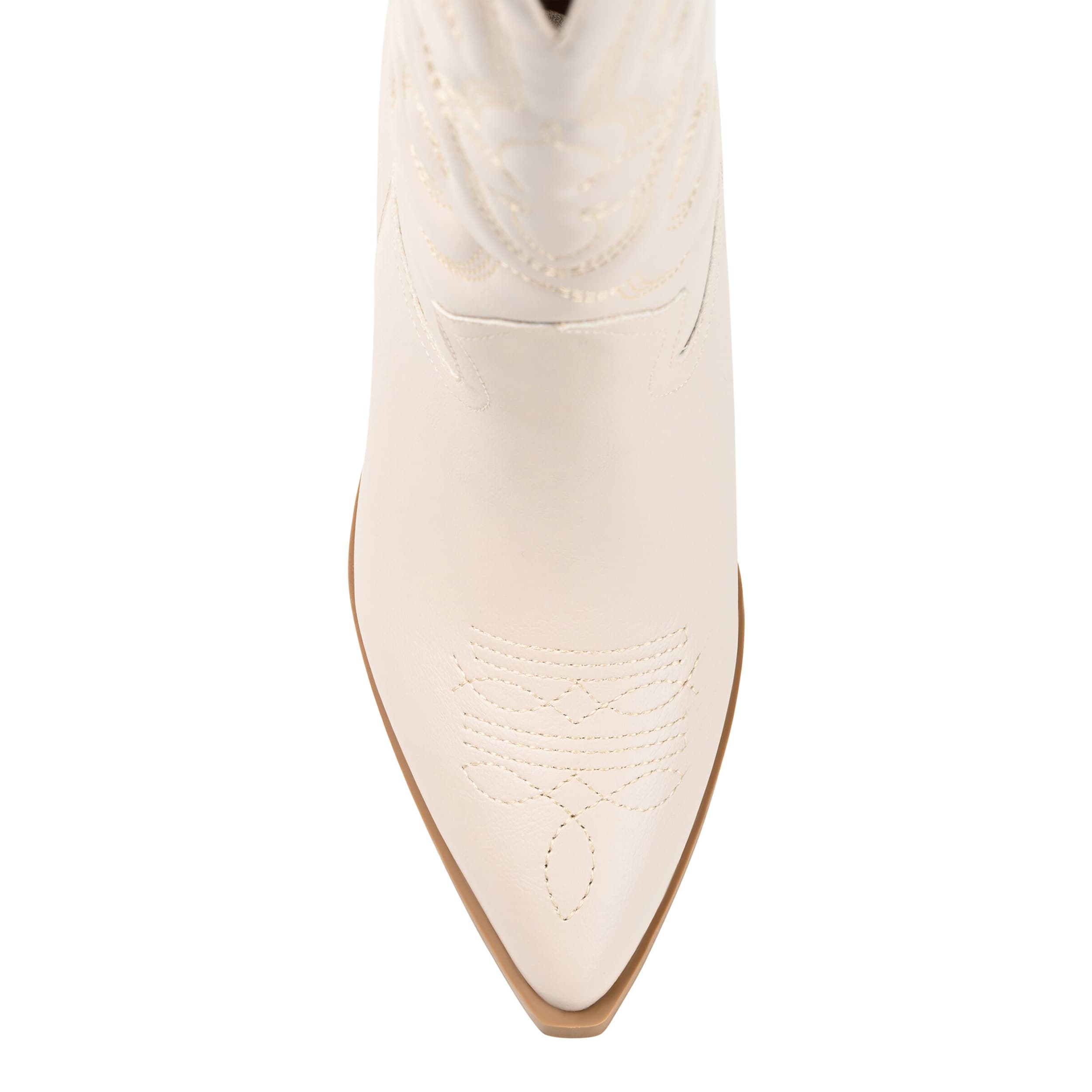 JOURNEE COLLECTION-WOMENS CHANTRY WESTERN BOOT-BEIGE & 