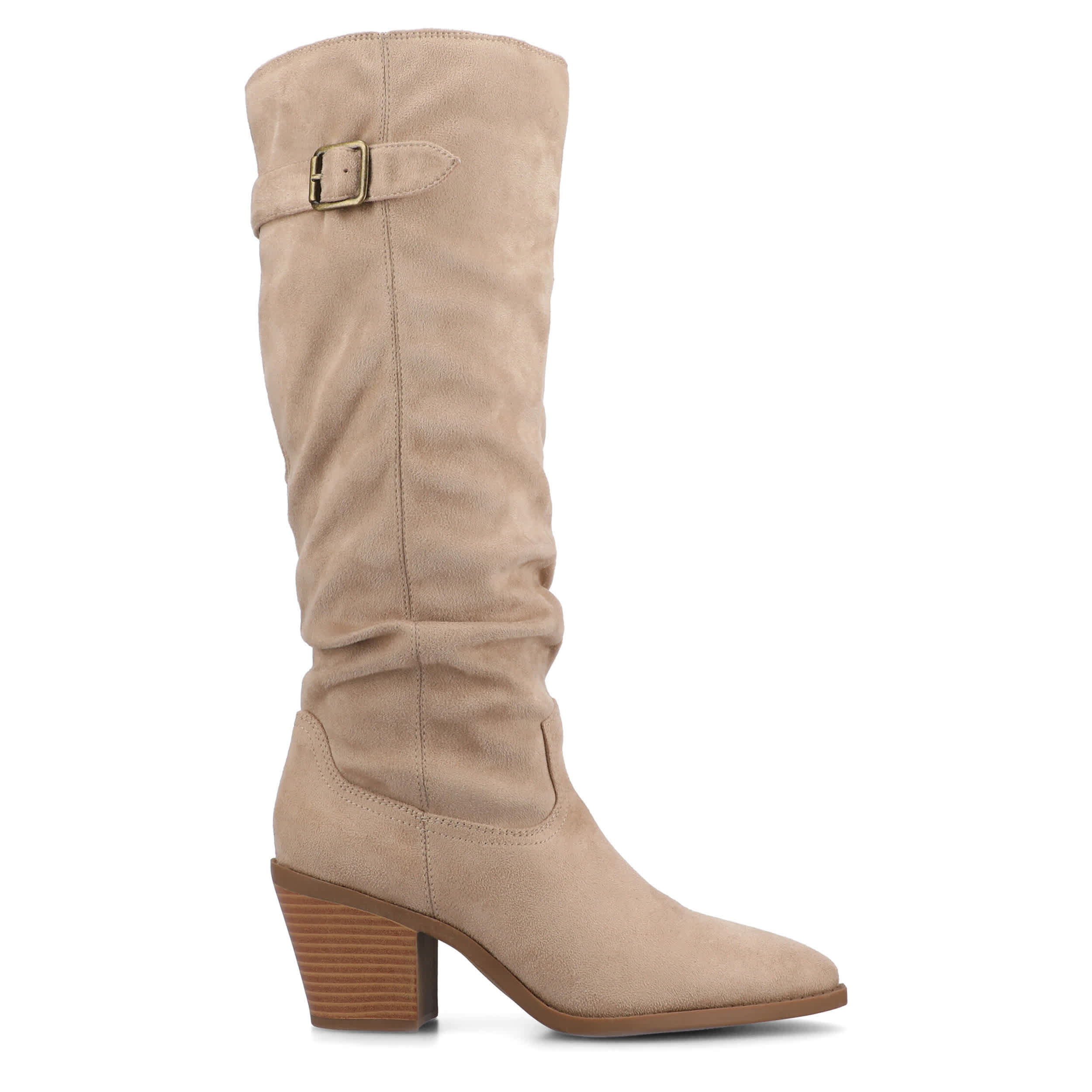 JOURNEE COLLECTION-WOMENS KALEAH TALL BOOT-TAUPE & 