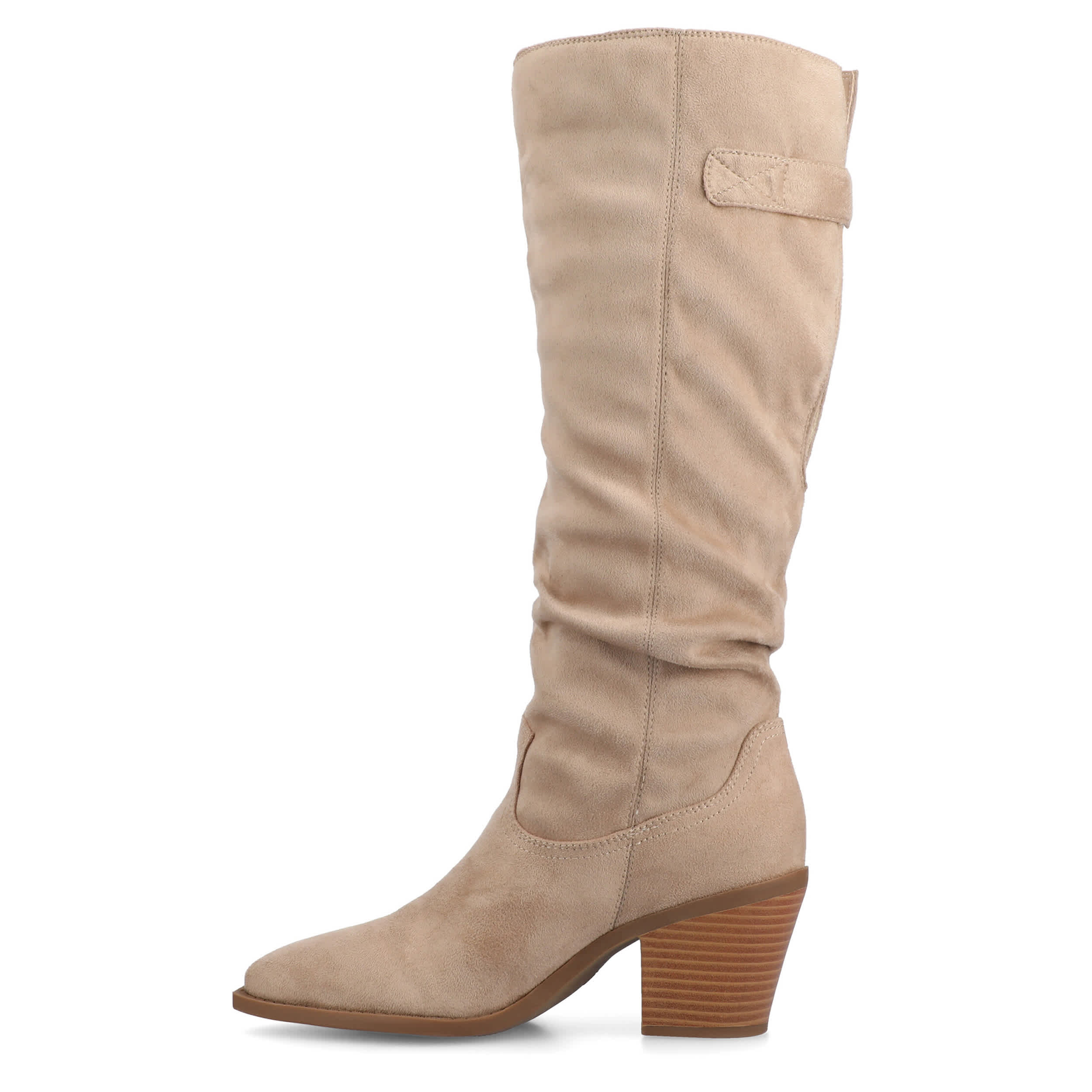 JOURNEE COLLECTION-WOMENS KALEAH TALL BOOT-TAUPE & 
