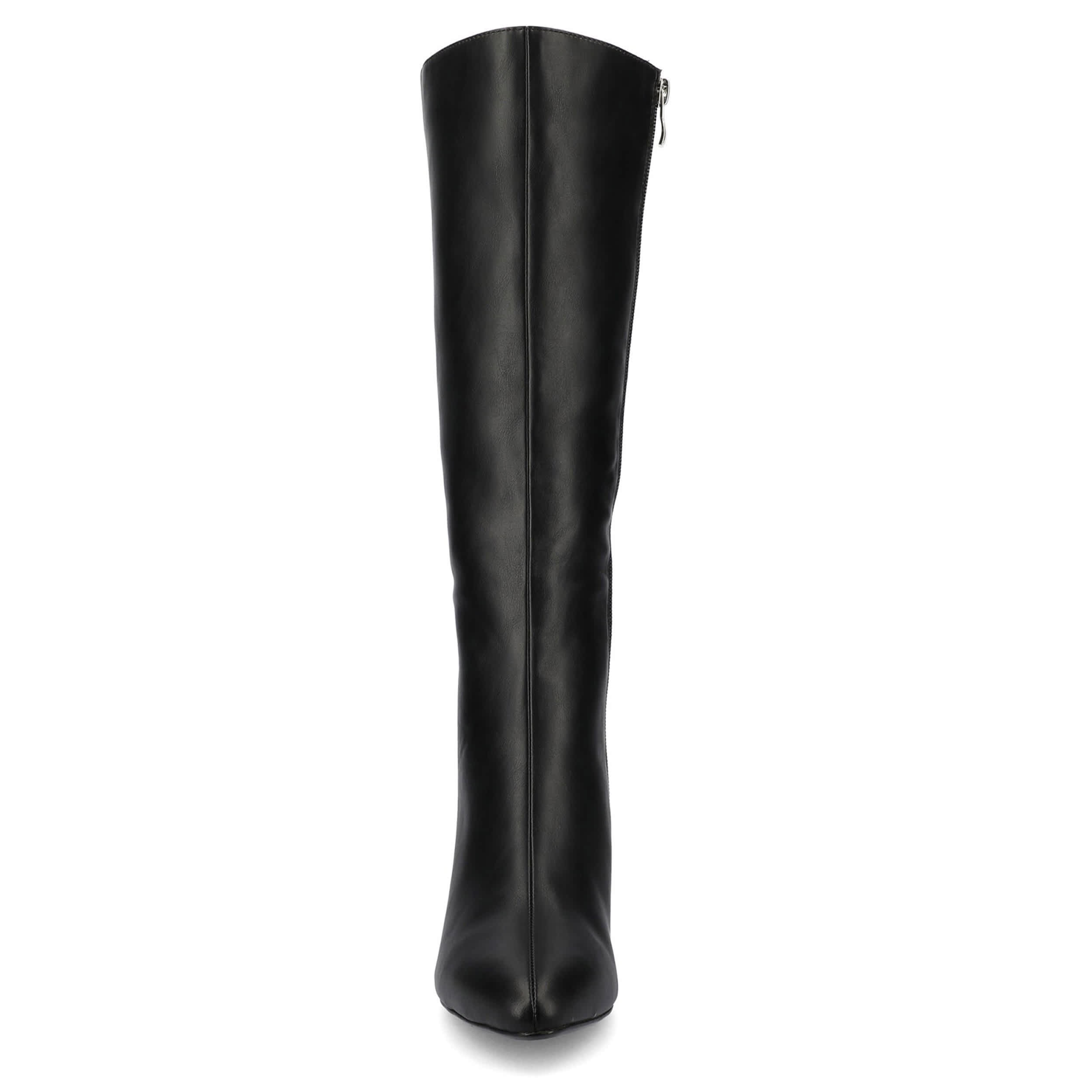 JOURNEE COLLECTION-WOMENS AMEYLIA WIDE CALF TALL BOOT-BLACK & 