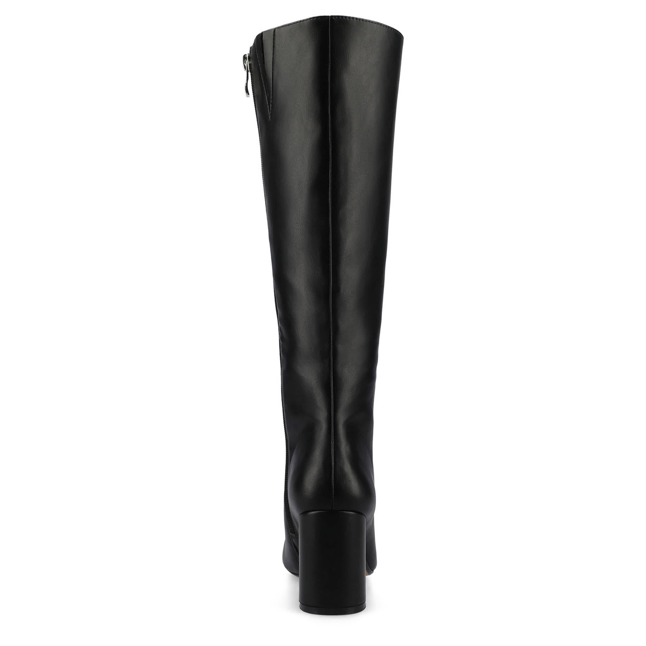 JOURNEE COLLECTION-WOMENS AMEYLIA WIDE CALF TALL BOOT-BLACK & 