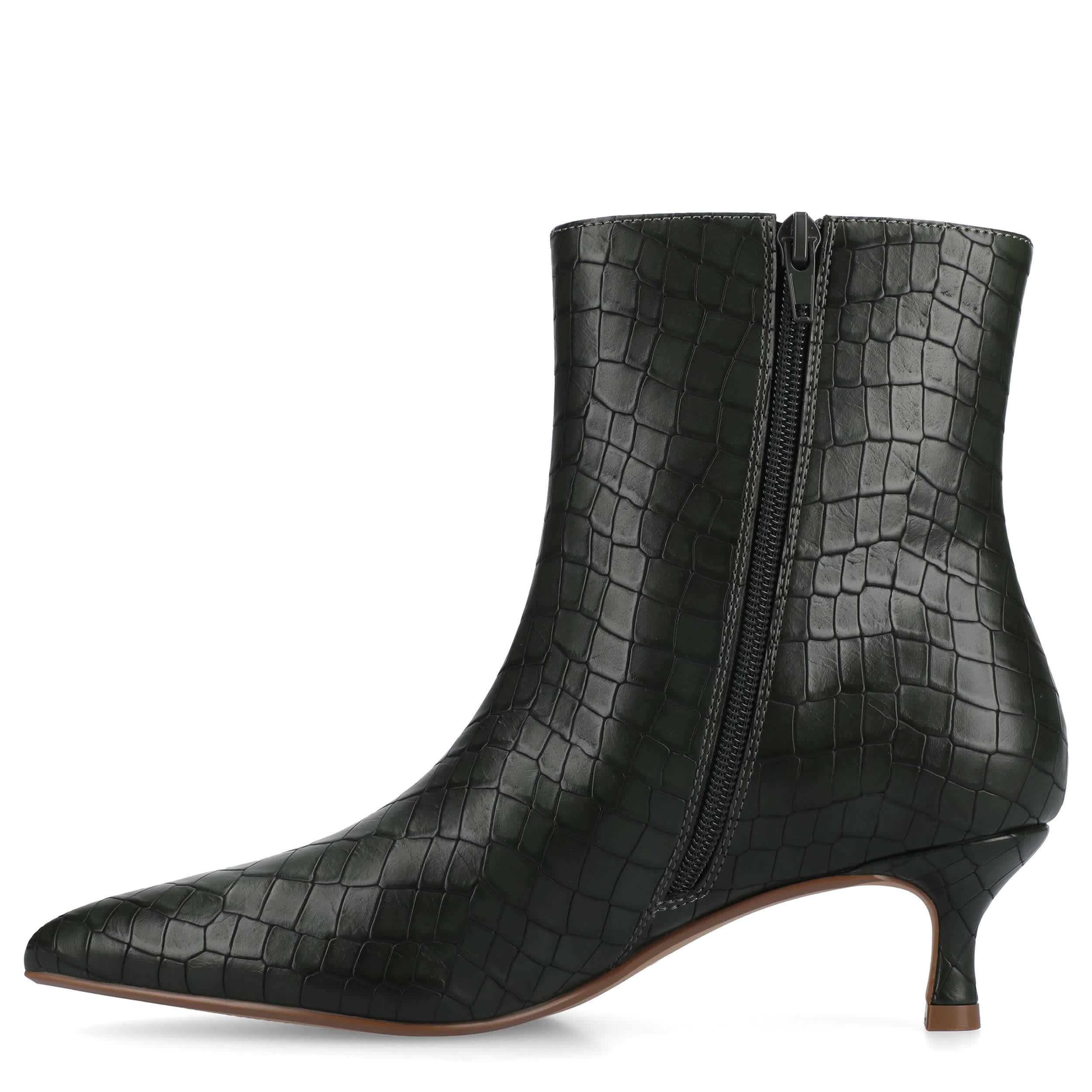 JOURNEE COLLECTION-WOMENS ARELY BOOTIE-OLIVE & 