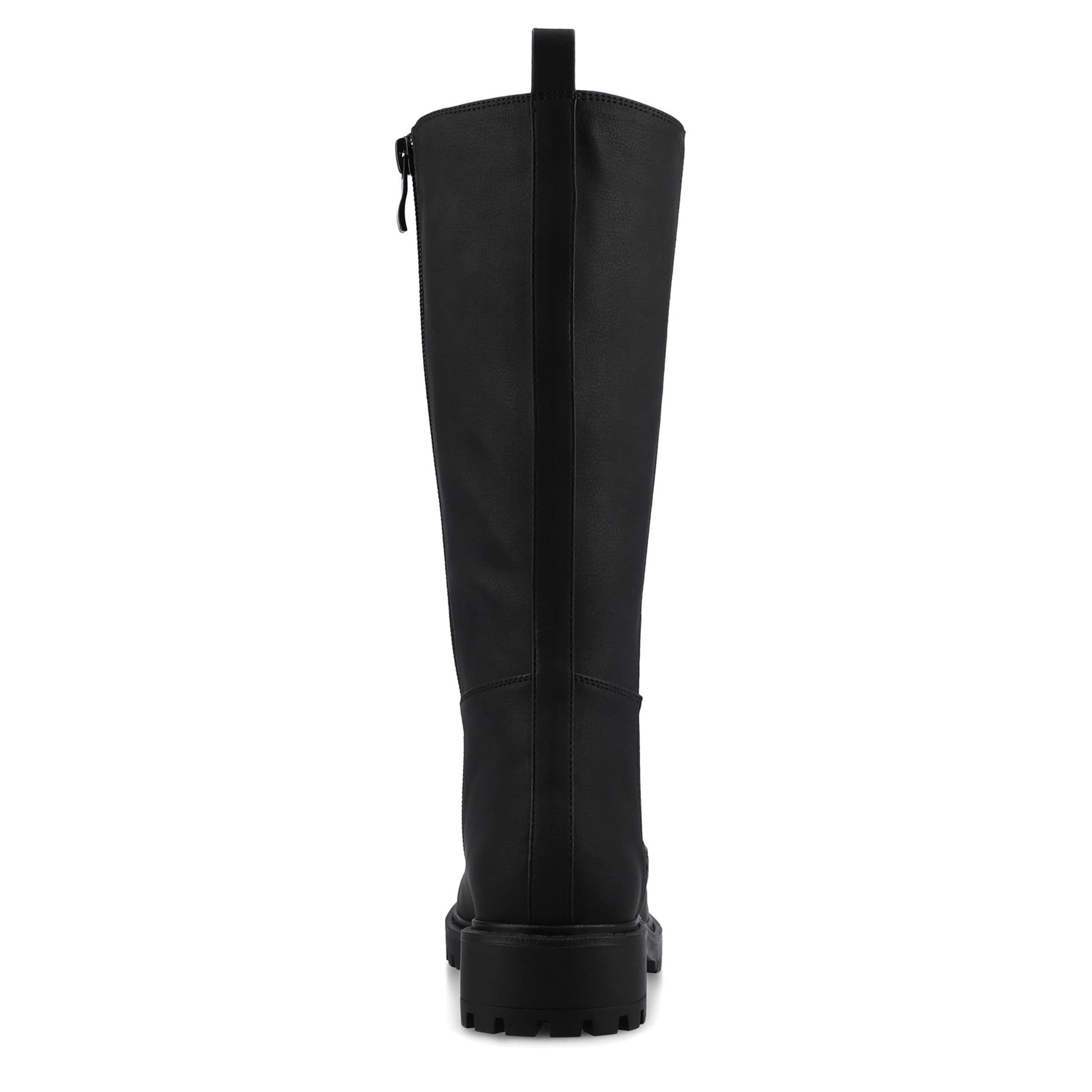 JOURNEE COLLECTION-WOMENS BRANDI EXTRA WIDE CALF BOOT-BLACK & 