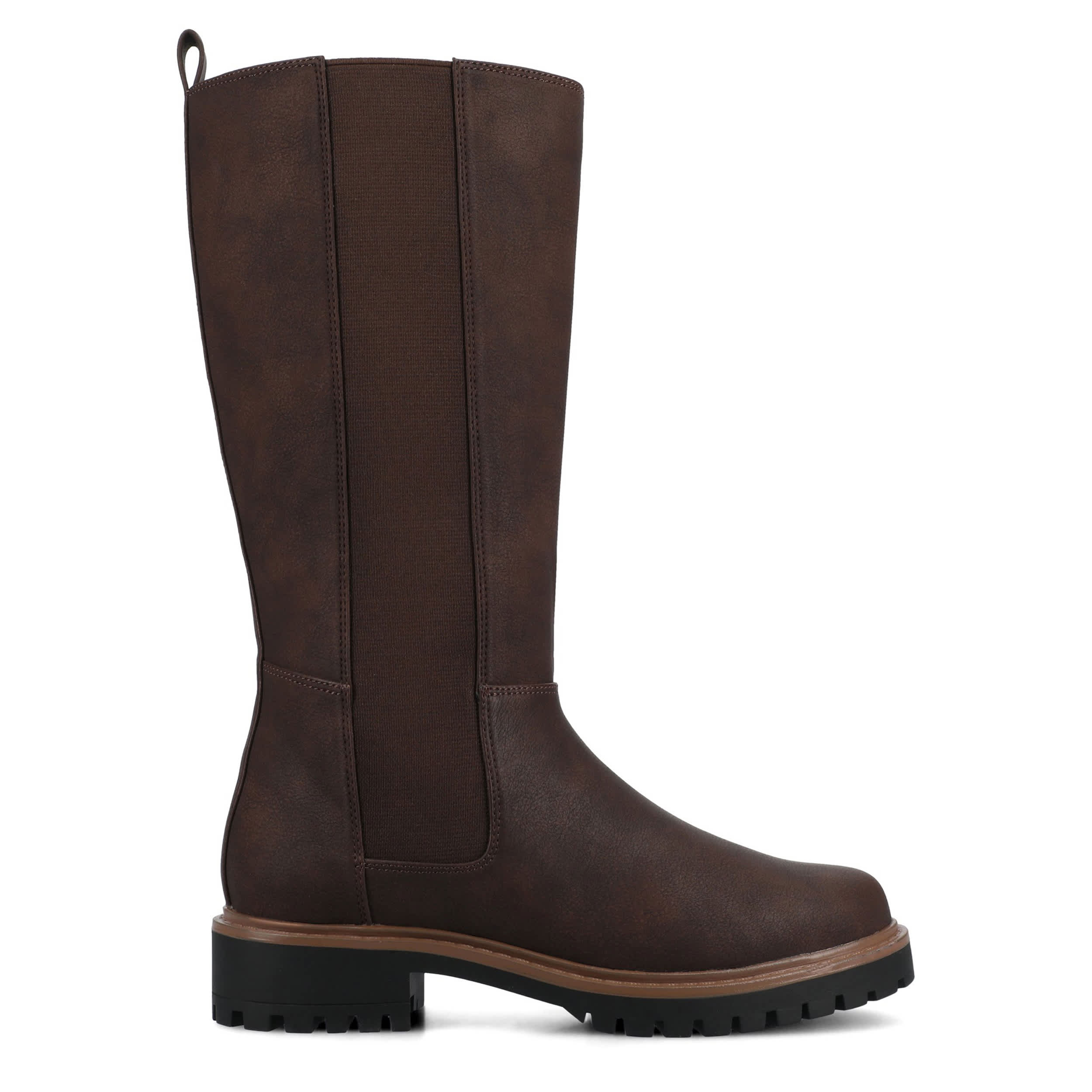 JOURNEE COLLECTION-WOMENS BRANDI EXTRA WIDE CALF BOOT-CHOCOLATE & 