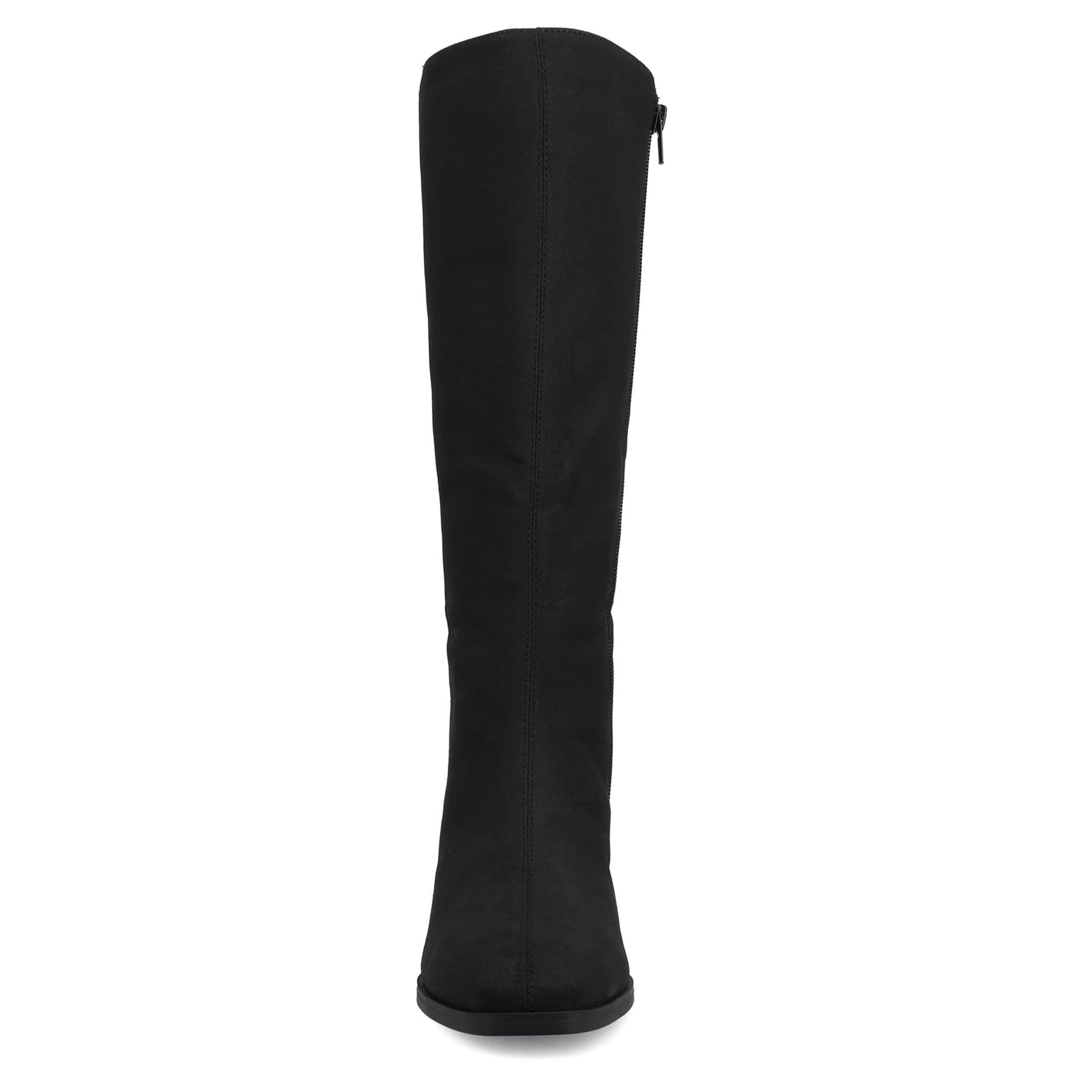 JOURNEE COLLECTION-WOMENS DEVRI WIDE CALF TALL BOOT-BLACK & 