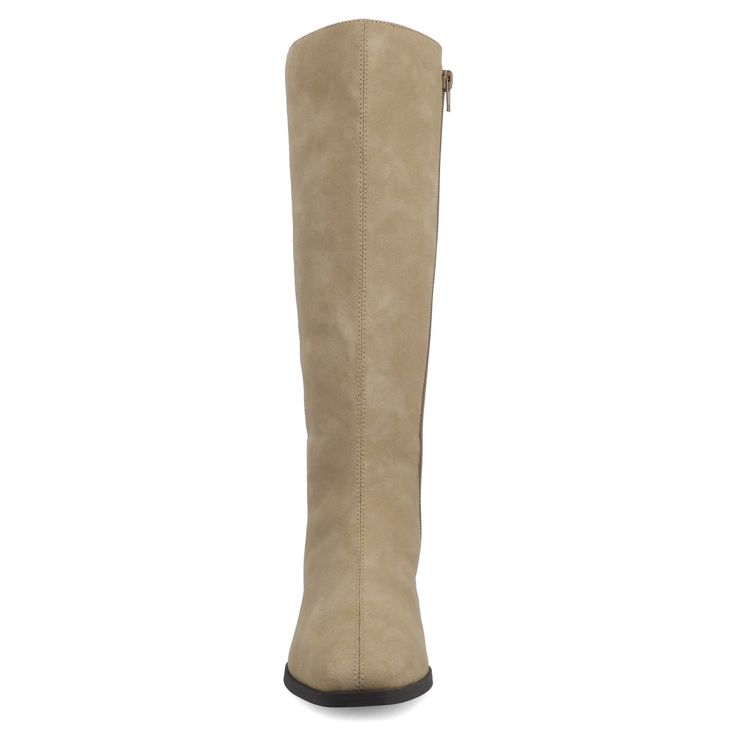 JOURNEE COLLECTION-WOMENS DEVRI WIDE CALF TALL BOOT-MED NATURAL & 